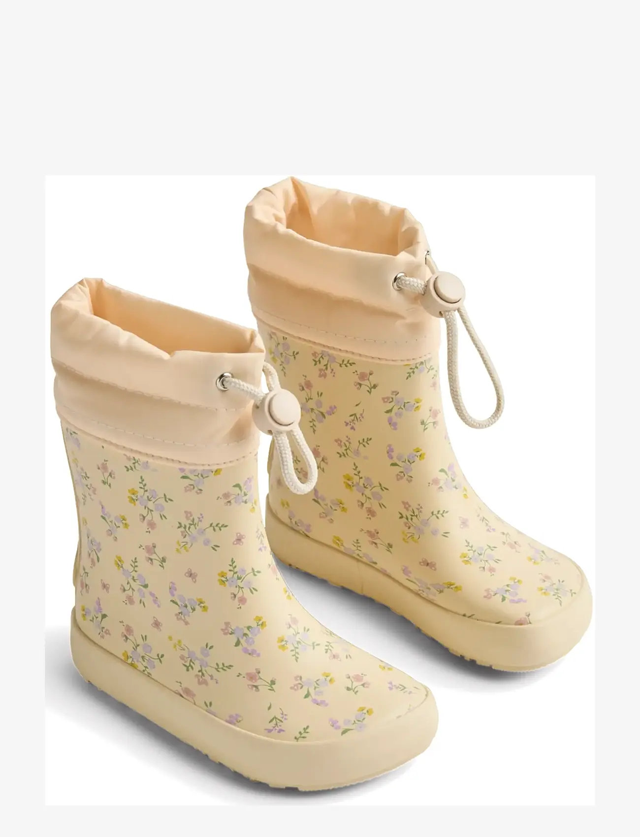 Wheat - Barefoot Rubber Boot Zerro - gummistøvler uden for - barely apricot flowers - 0