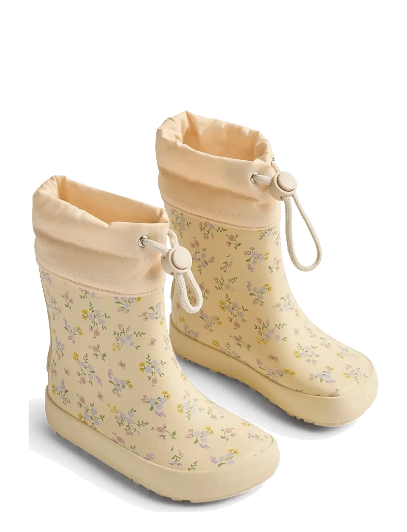 Wheat - Barefoot Rubber Boot Zerro - gummistøvler uden for - barely apricot flowers - 0