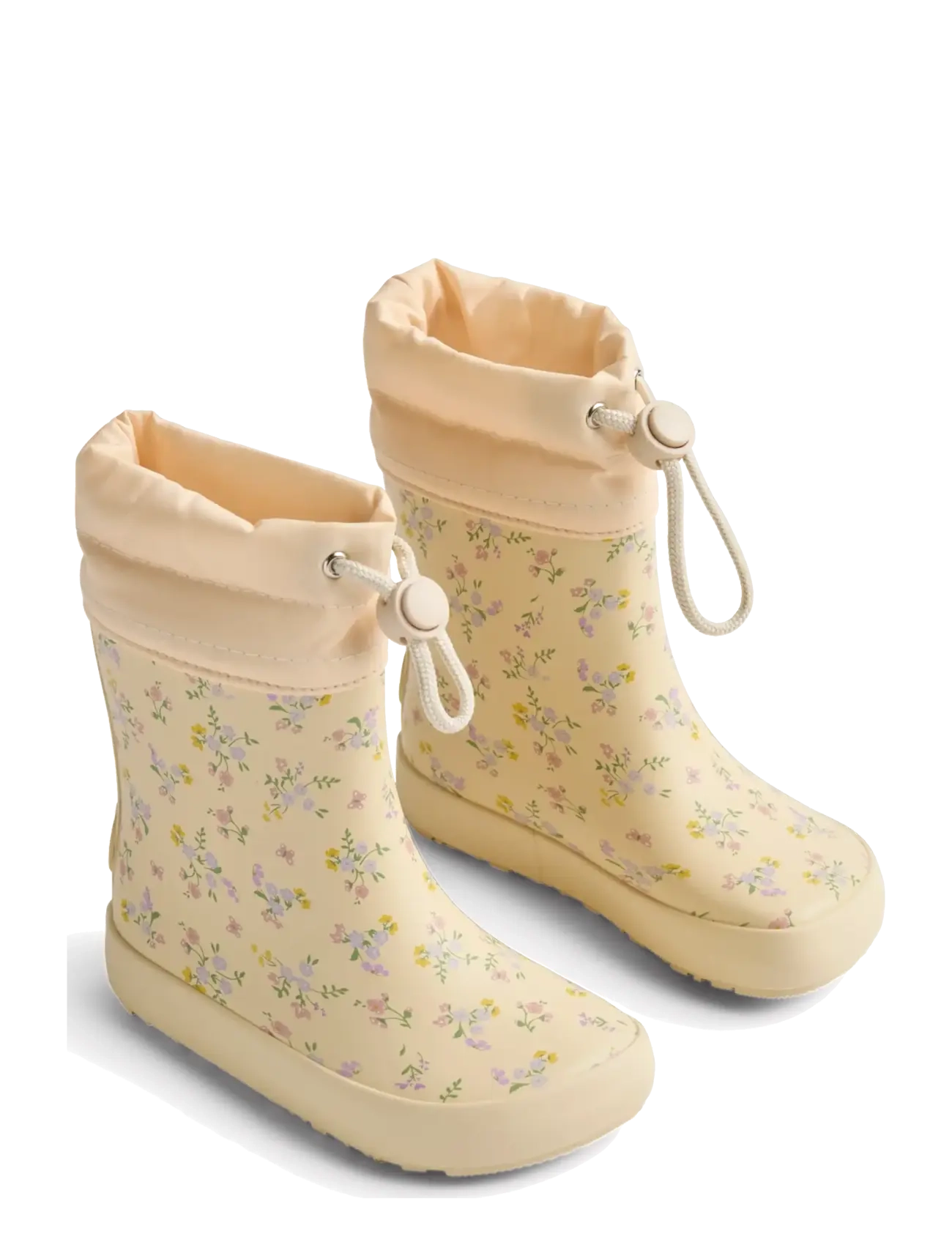 Wheat Barefoot Rubber Boot Zerro - Schuhe - BARELY APRICOT FLOWERS / yellow