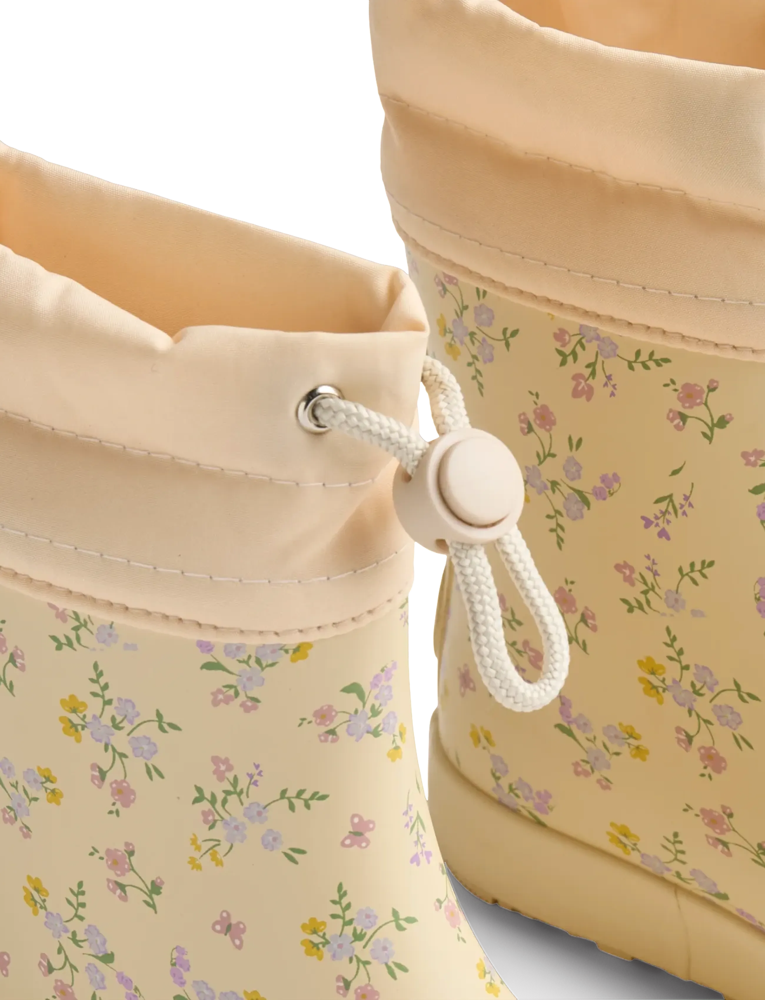 Wheat - Barefoot Rubber Boot Zerro - gummistøvler uden for - barely apricot flowers - 3