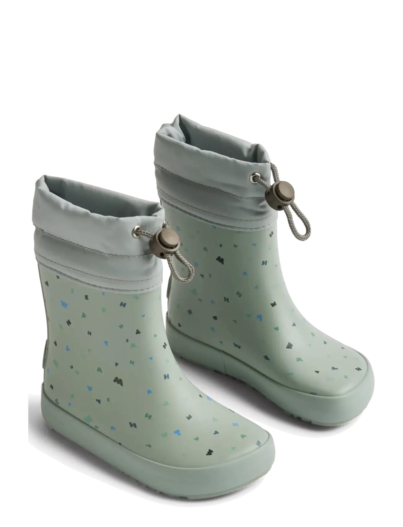 Wheat Barefoot Rubber Boot Zerro - Schoenen - LIGHT FLINT LETTERS / green