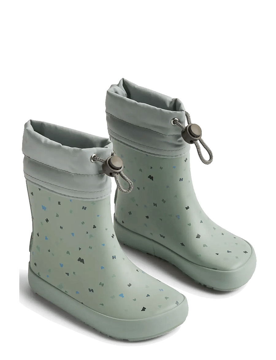 Wheat - Barefoot Rubber Boot Zerro - voodrita kummikud - light flint letters - 0