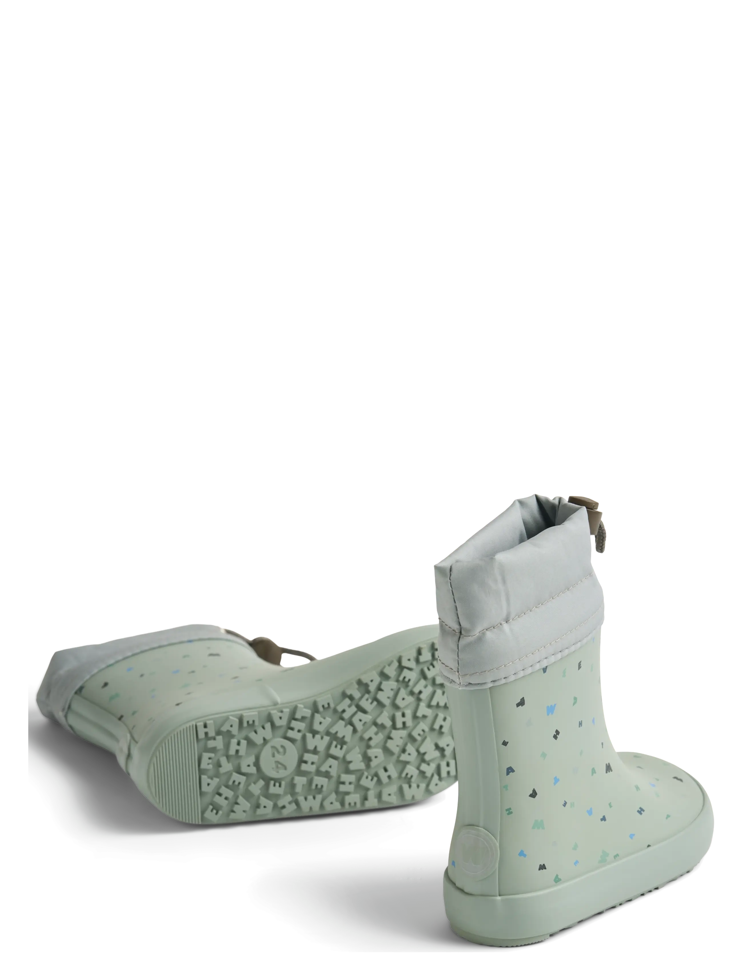 Wheat - Barefoot Rubber Boot Zerro - unlined rubberboots - light flint letters - 1