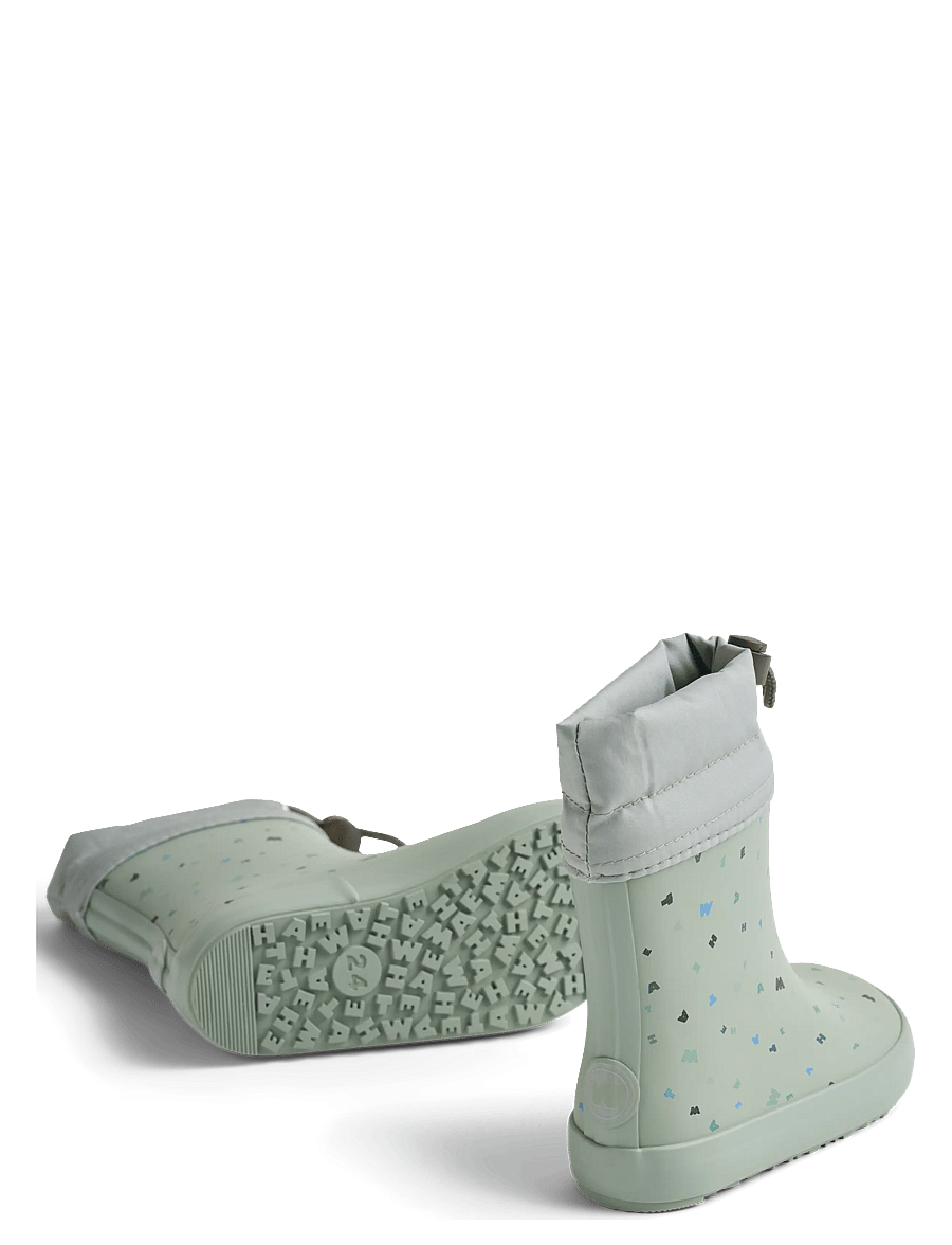 Wheat - Barefoot Rubber Boot Zerro - voodrita kummikud - light flint letters - 1