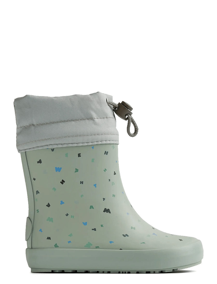 Wheat - Barefoot Rubber Boot Zerro - voodrita kummikud - light flint letters - 2
