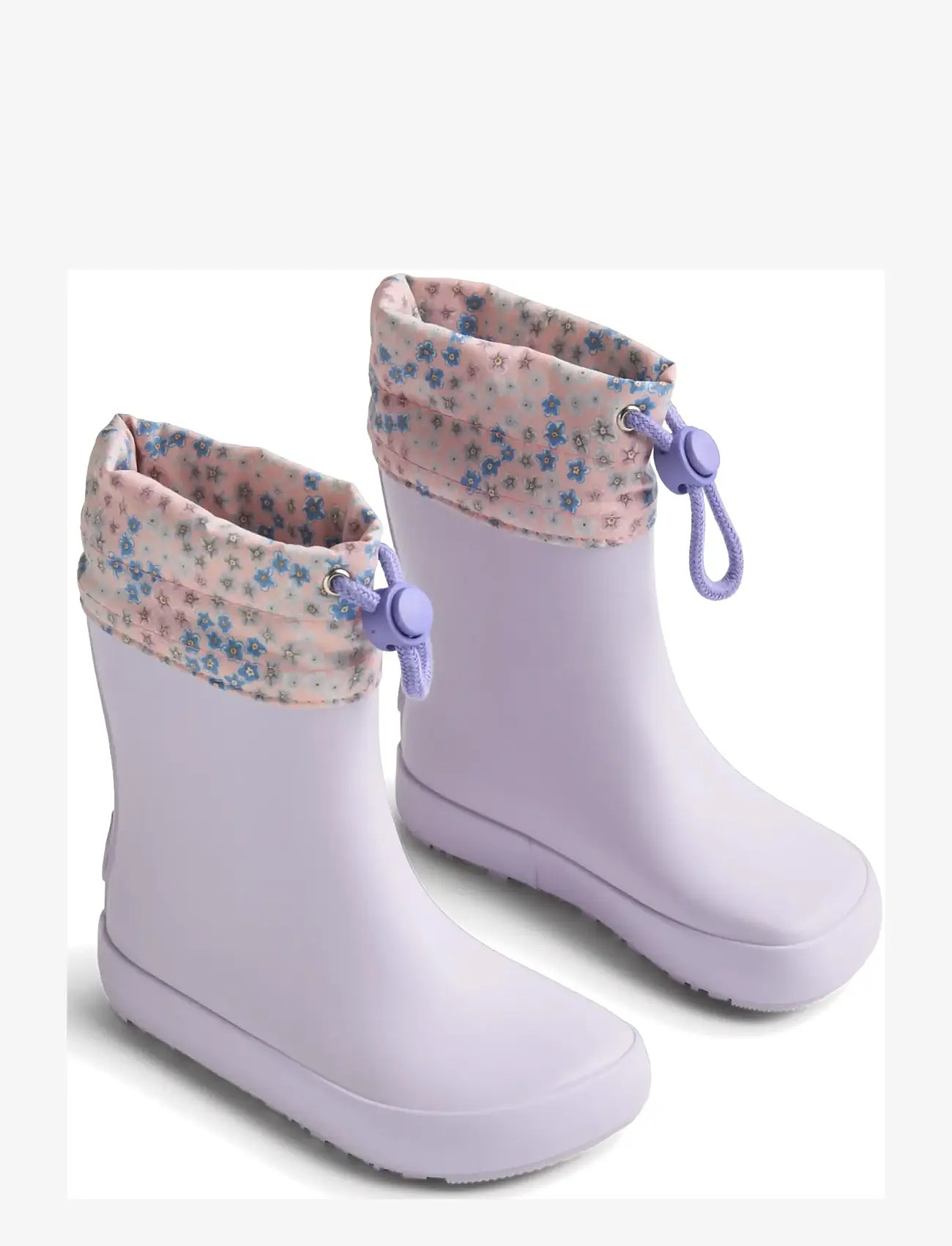 Wheat - Barefoot Rubber Boot Zerro - ungefütterte gummistiefel - powder blue flowers - 0