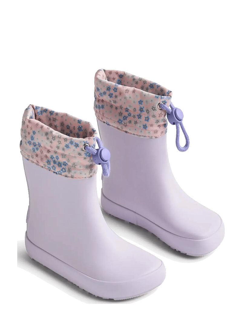 Wheat - Barefoot Rubber Boot Zerro - ungefütterte gummistiefel - powder blue flowers - 0