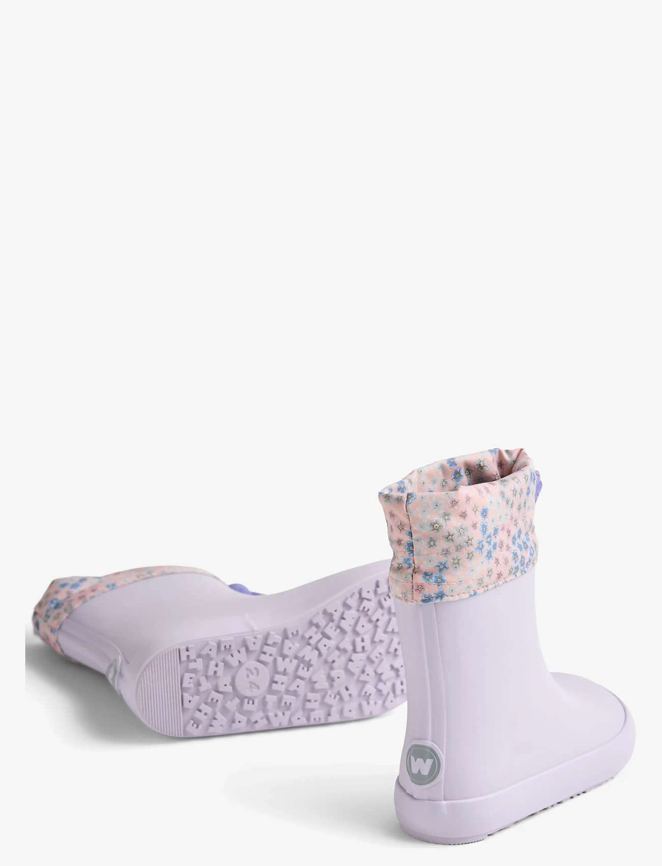 Wheat - Barefoot Rubber Boot Zerro - ungefütterte gummistiefel - powder blue flowers - 1