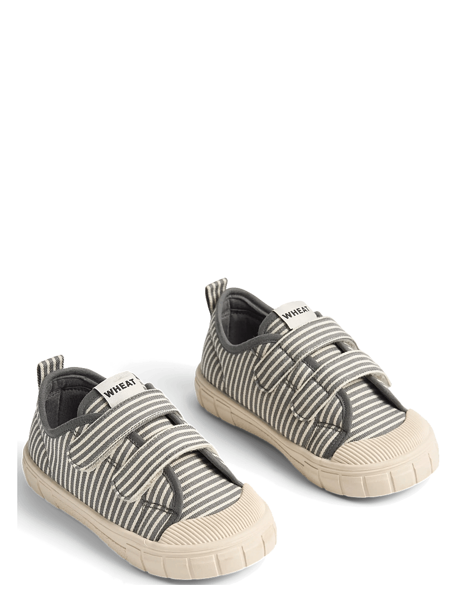 Wheat - Sneaker Bobbie - tyg sneakers - flint stripe - 1