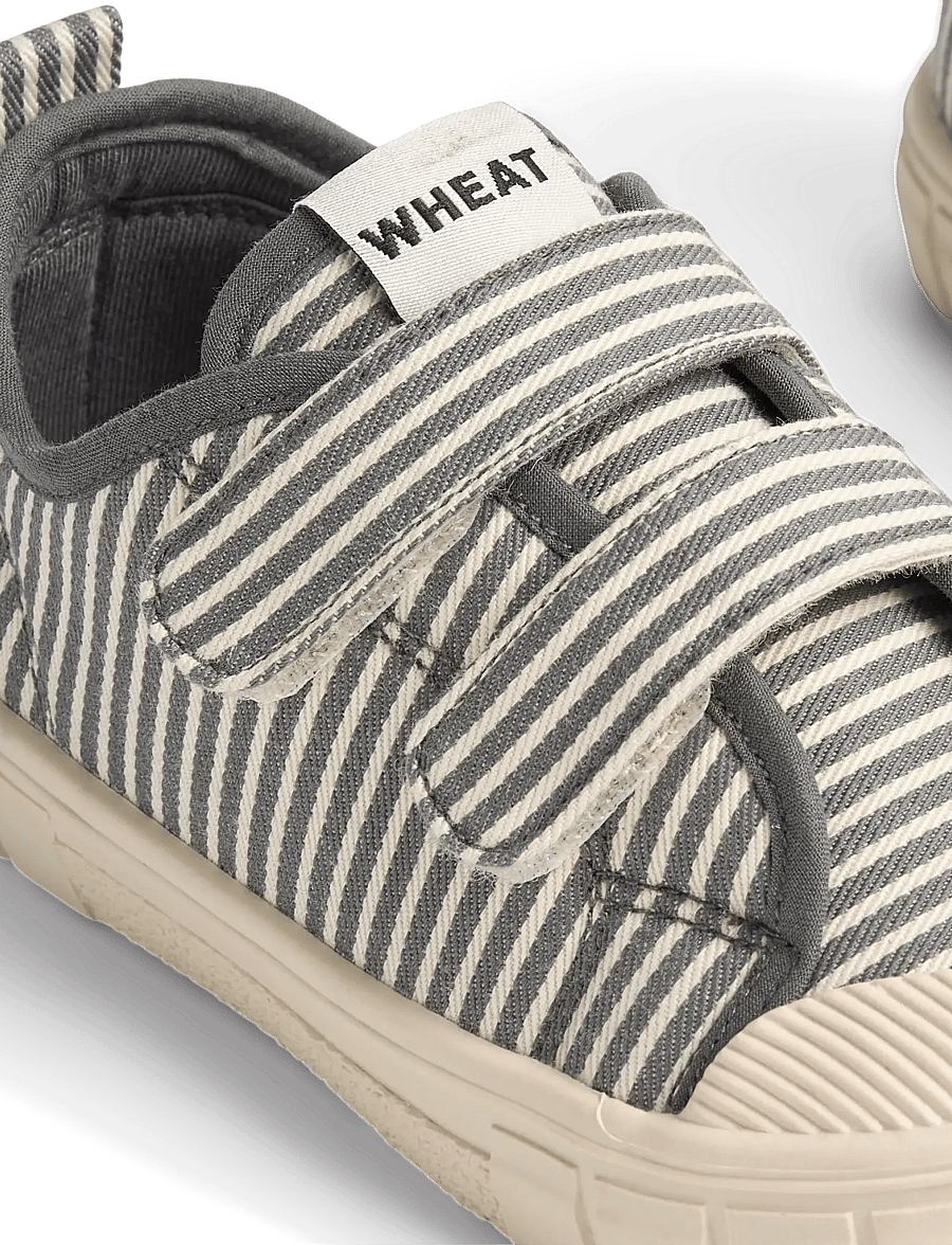 Wheat - Sneaker Bobbie - tyg sneakers - flint stripe - 3