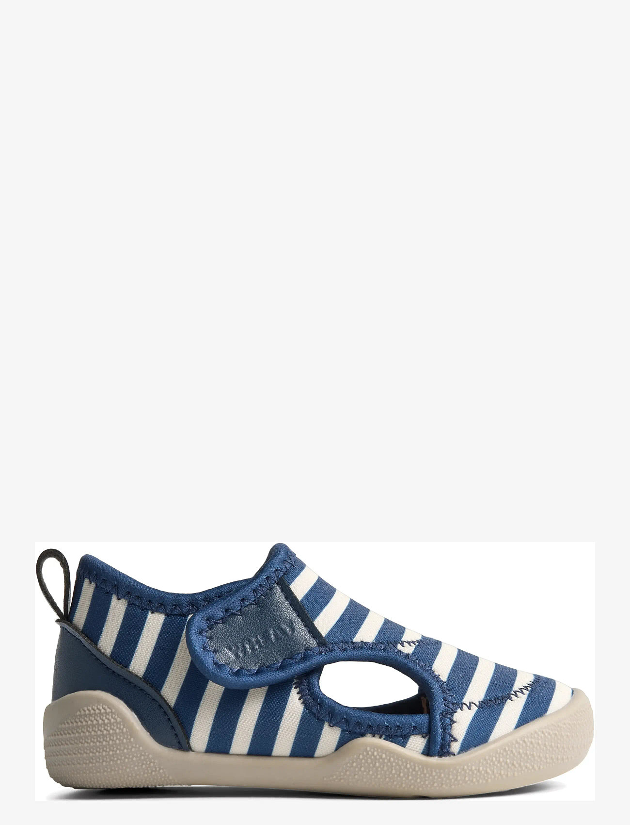 Wheat - Beach Shoe Swirl - vandsko - indigo stripe - 1