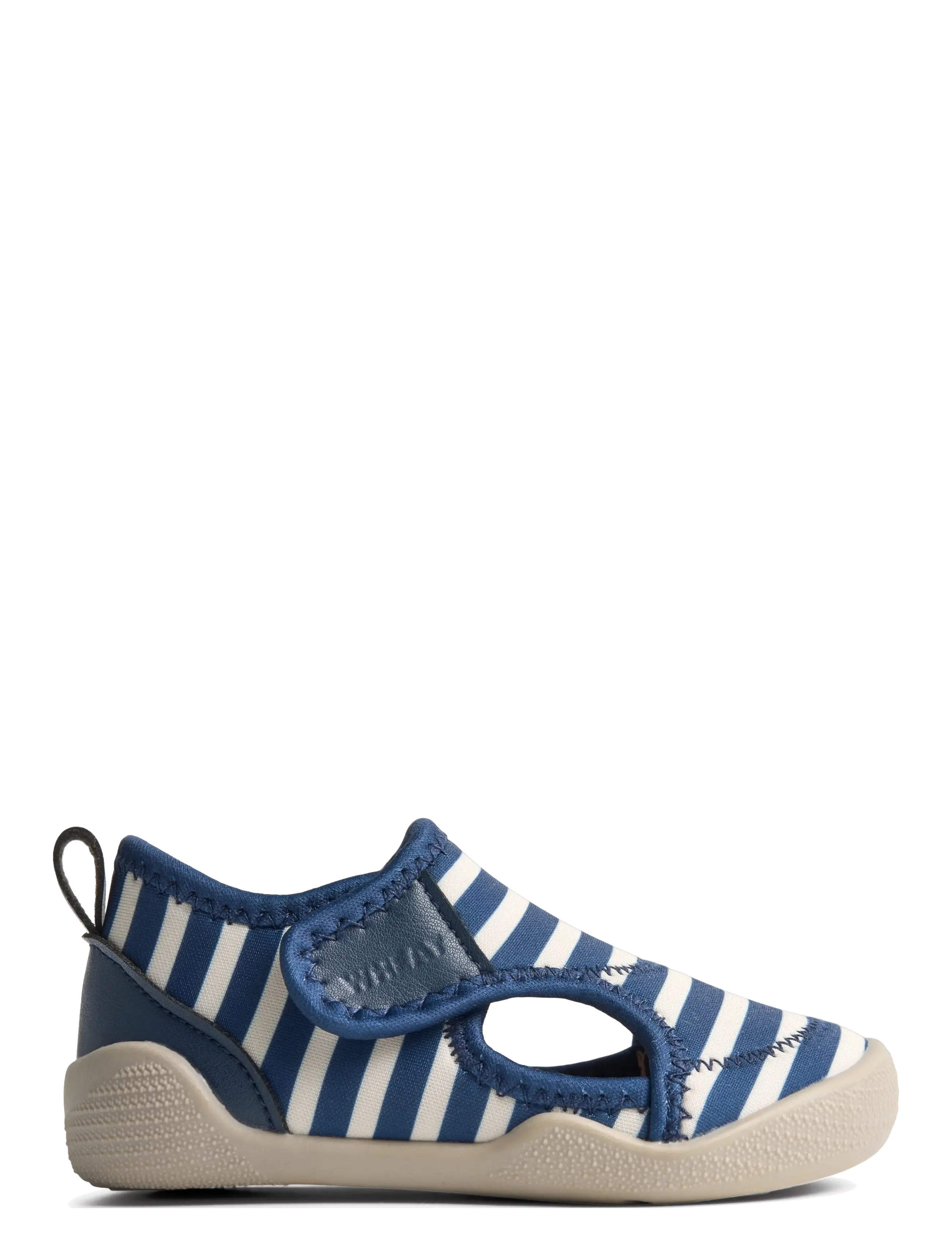 Wheat - Beach Shoe Swirl - vandsko - indigo stripe - 1