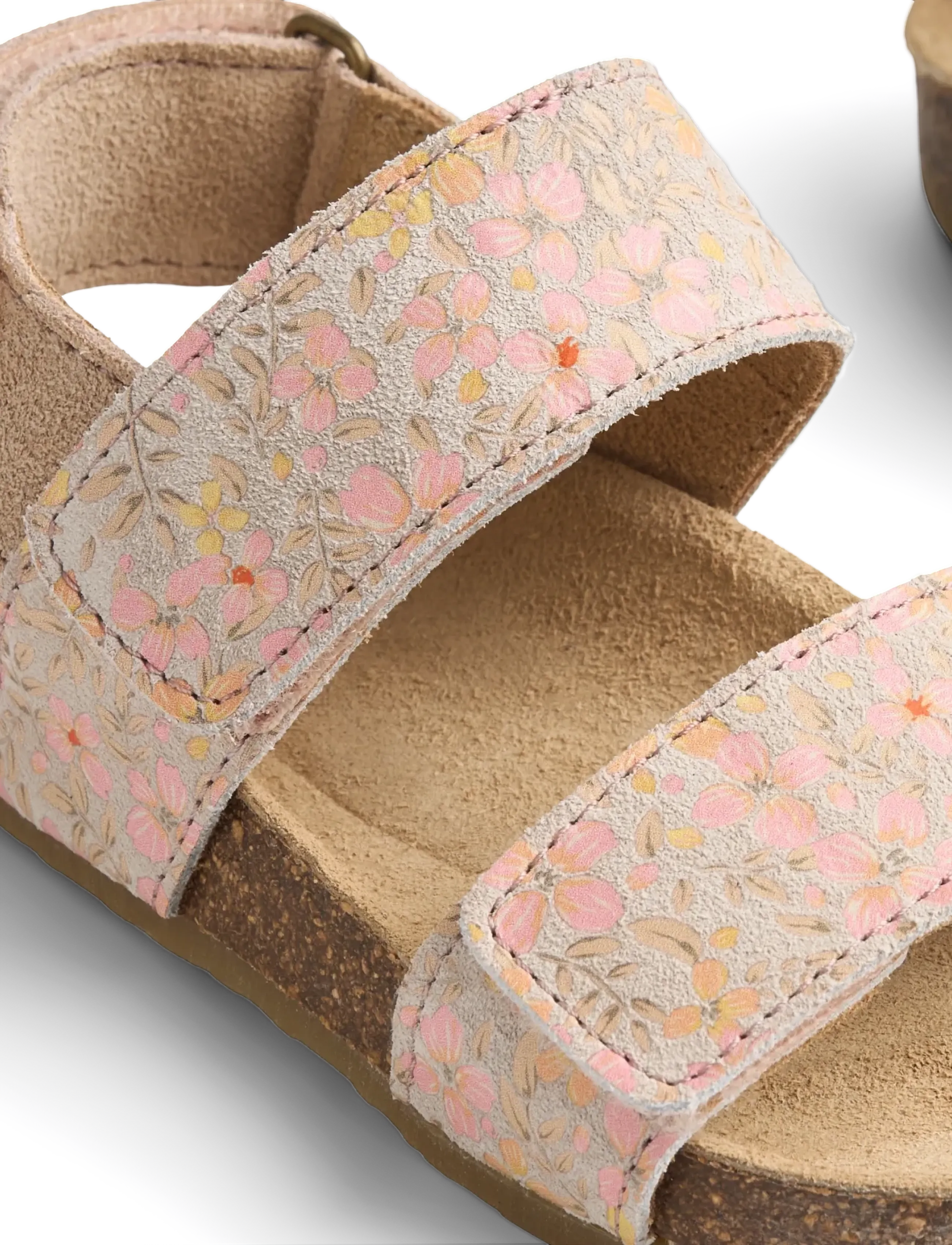 Wheat - Sandal Alphie - sandals - coral flowers - 1