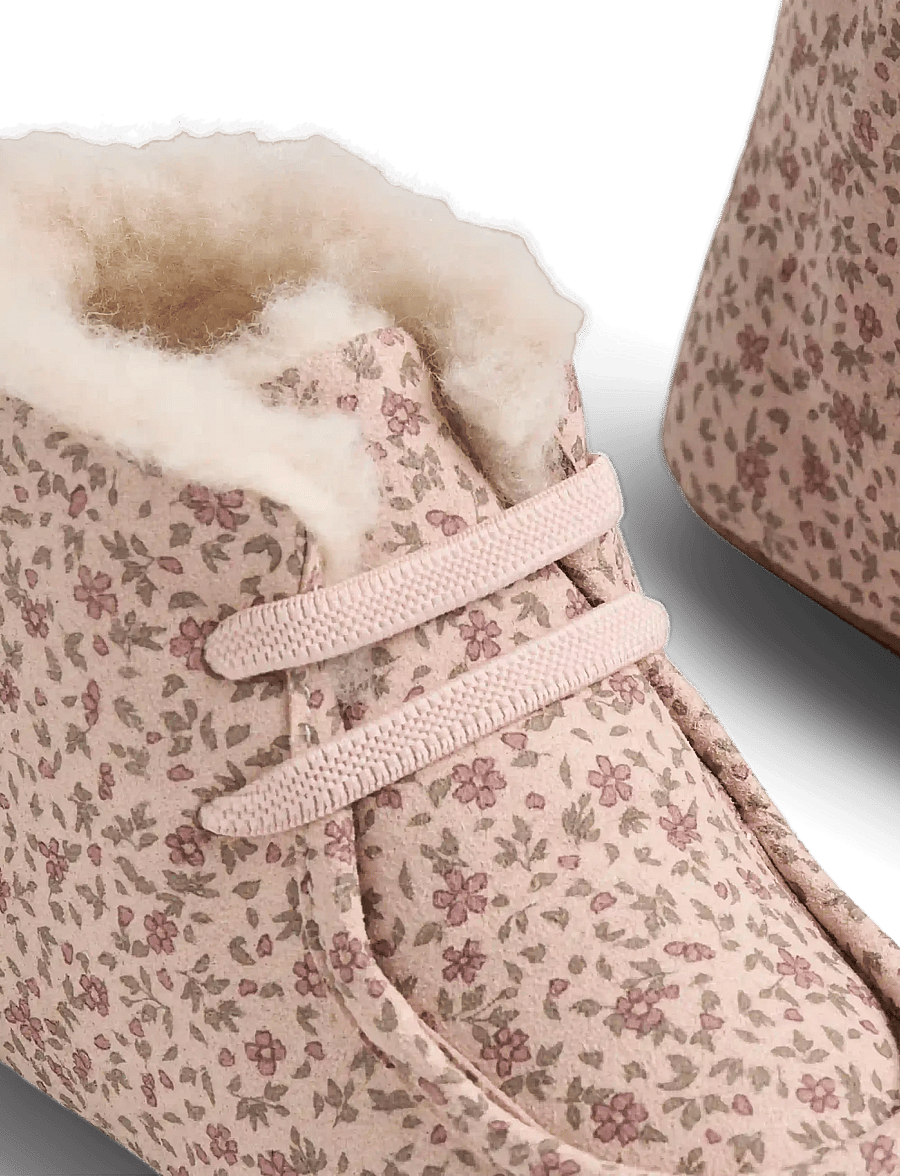 Wheat - Indoor Shoe Mae - dime rose small flowers - 3