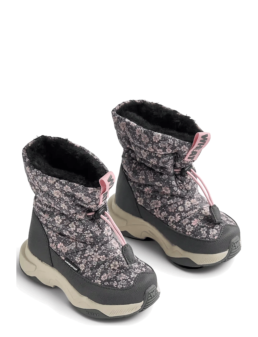 Wheat - Winterboot Esme - winterstiefel - dark charcoal flowers - 0