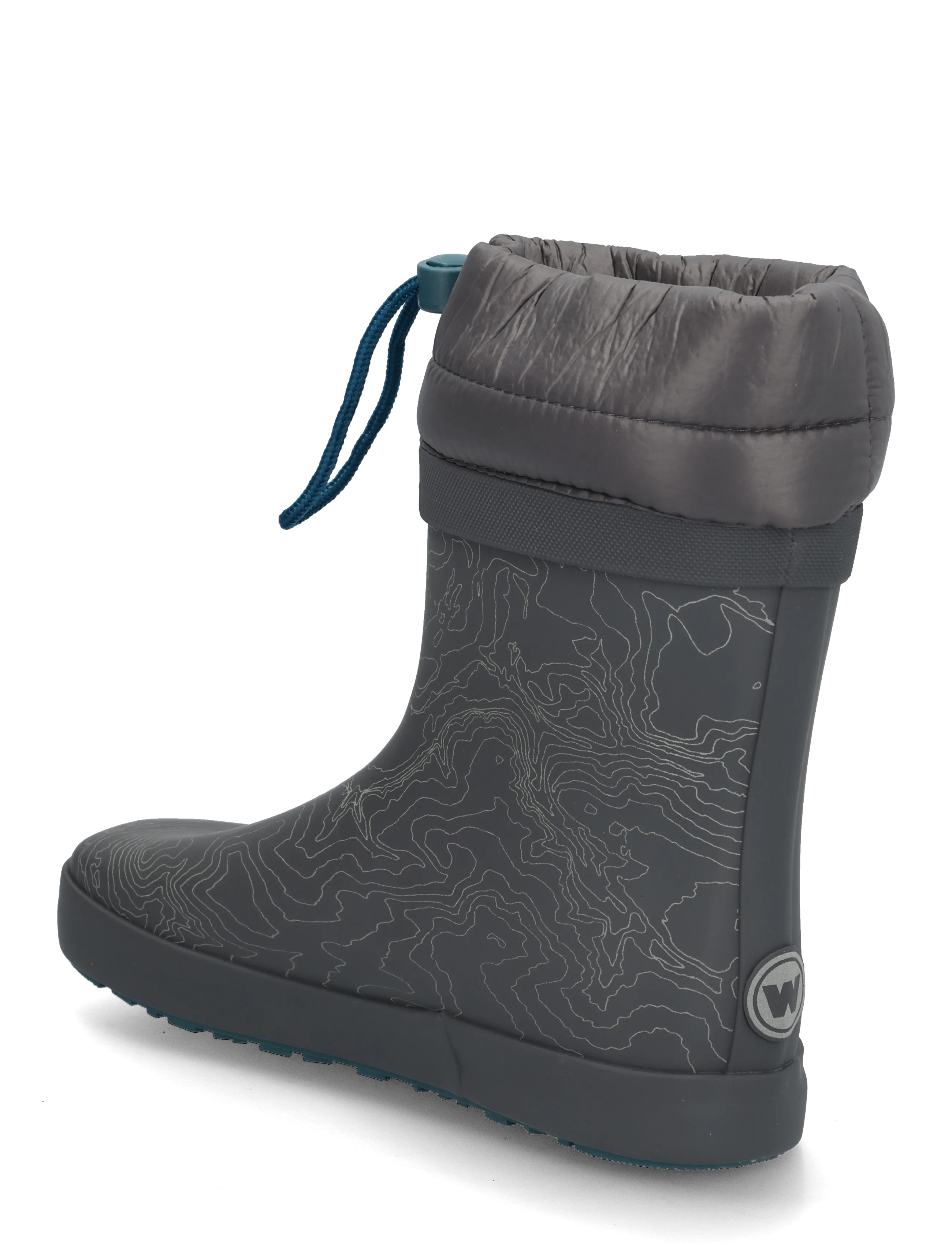 Wheat - Thermo Barefoot Rubber Boot Arden - fodrade gummistövlar - dark reflective map - 1
