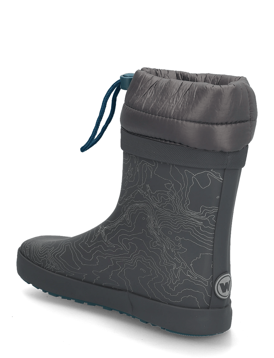 Wheat - Thermo Barefoot Rubber Boot Arden - fodrade gummistövlar - dark reflective map - 1