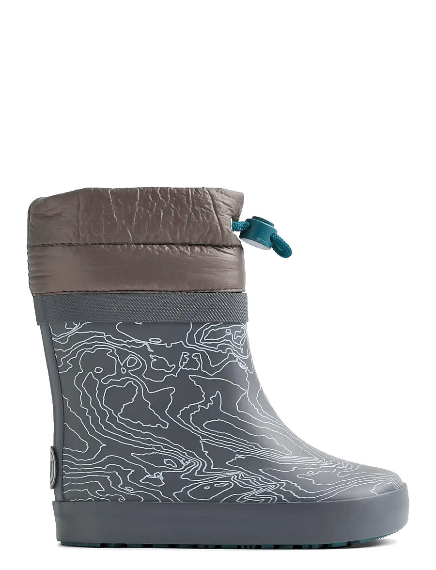 Wheat - Thermo Barefoot Rubber Boot Arden - voodriga kummikud - dark reflective map - 2