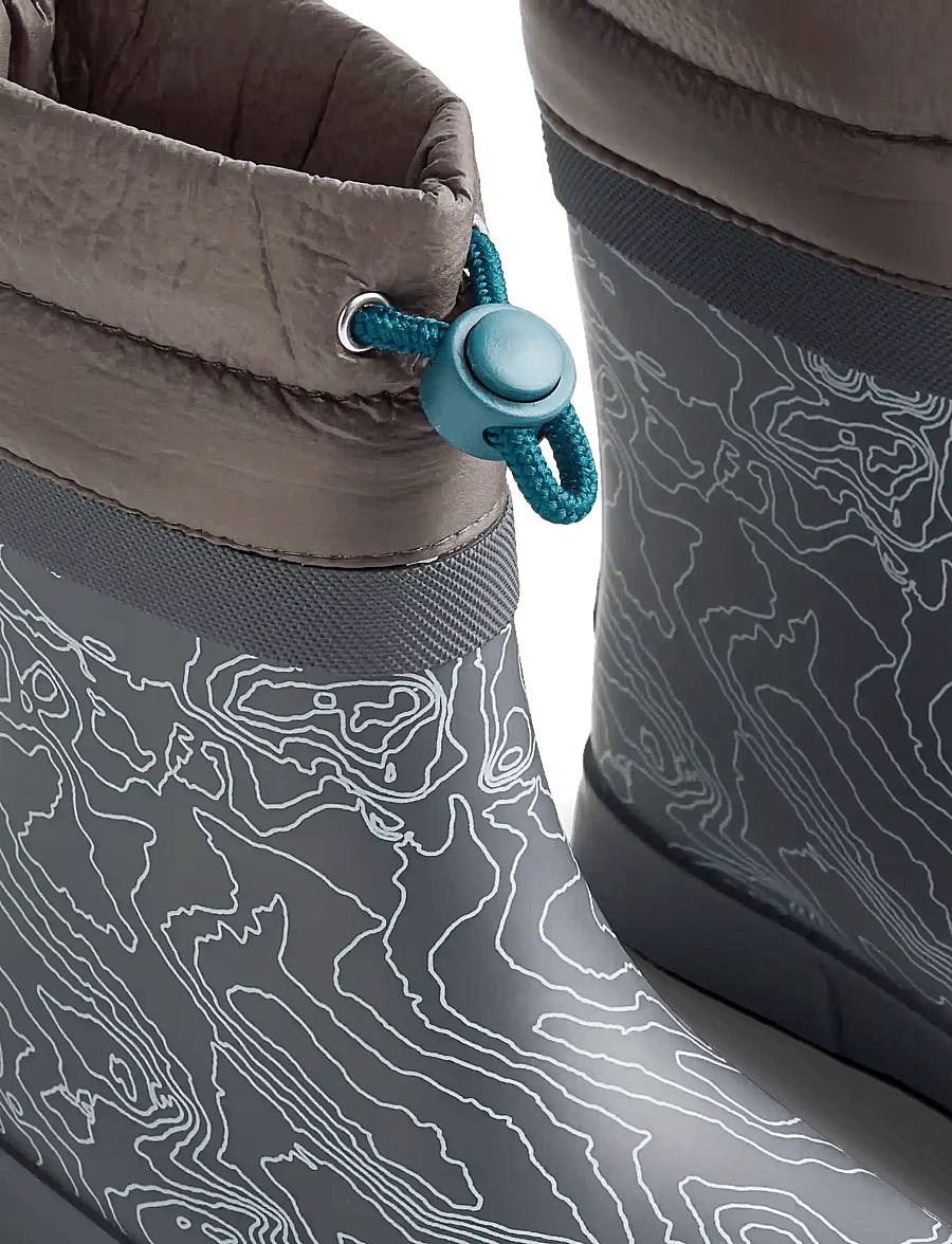 Wheat - Thermo Barefoot Rubber Boot Arden - voodriga kummikud - dark reflective map - 3