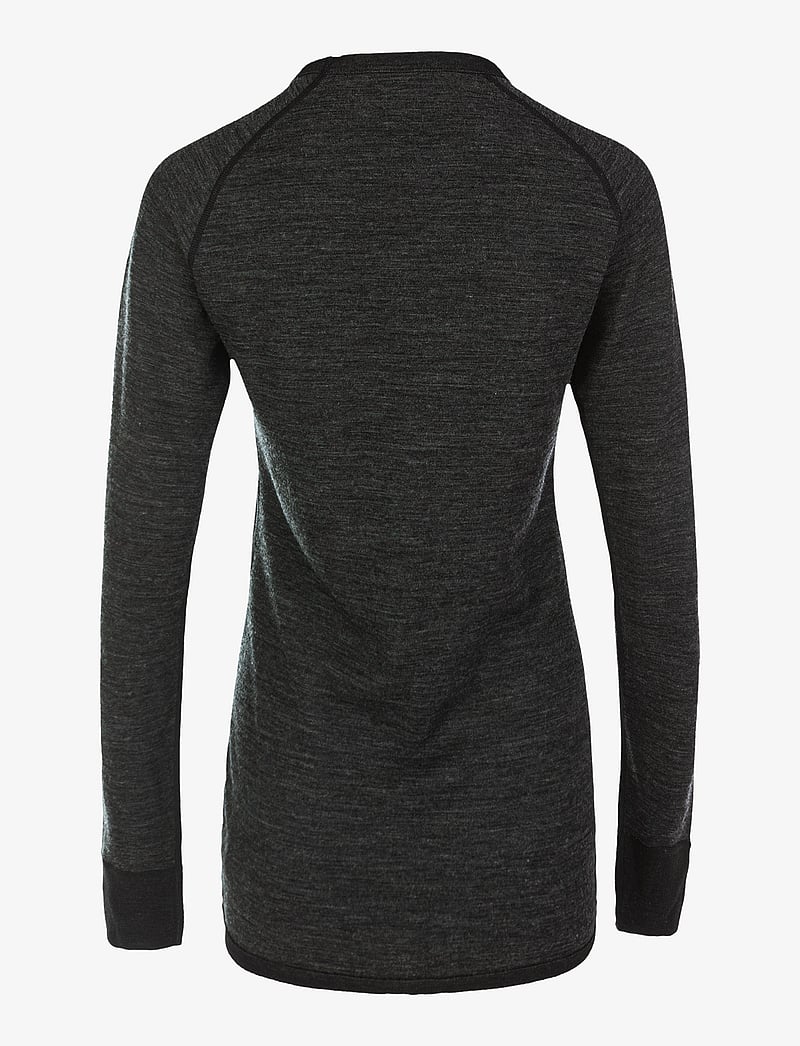 Whistler - Brandi W Merino Wool Baselayer Top - underställströjor - dark grey melange - 2