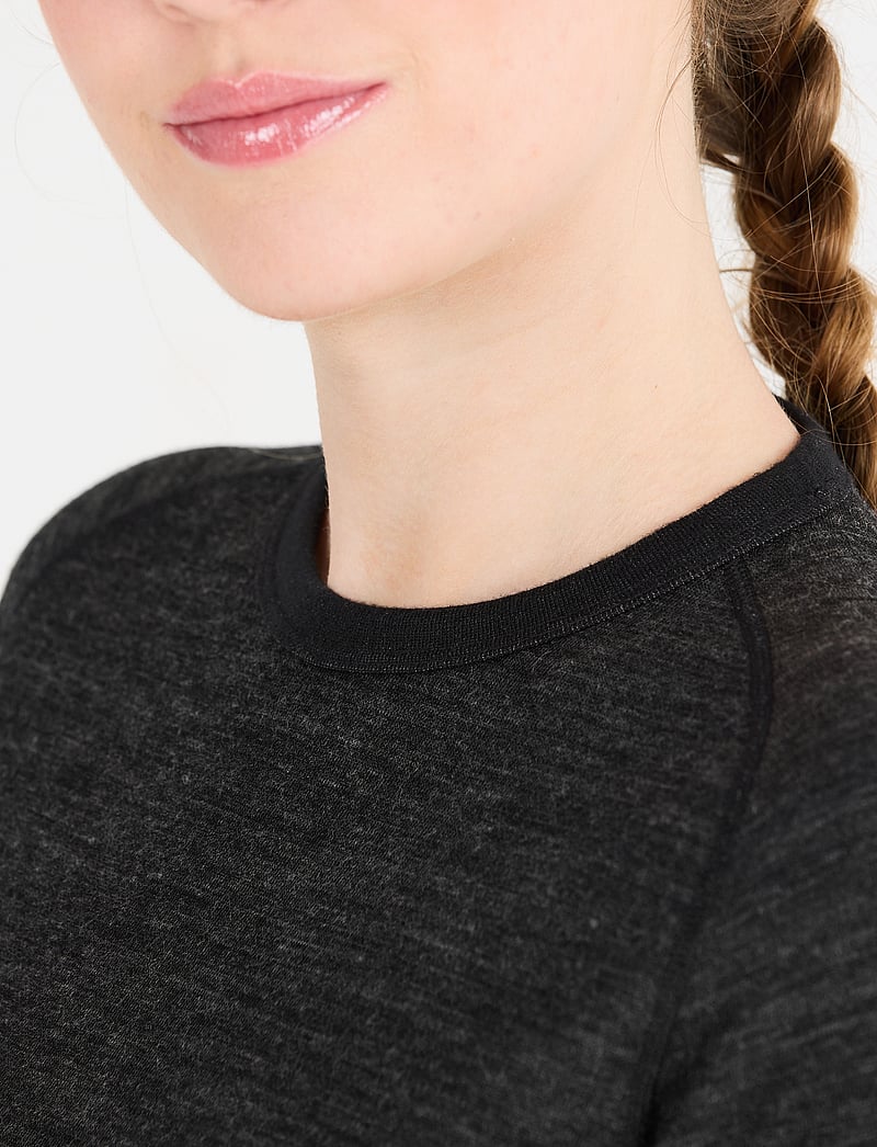 Whistler - Brandi W Merino Wool Baselayer Top - underställströjor - dark grey melange - 3