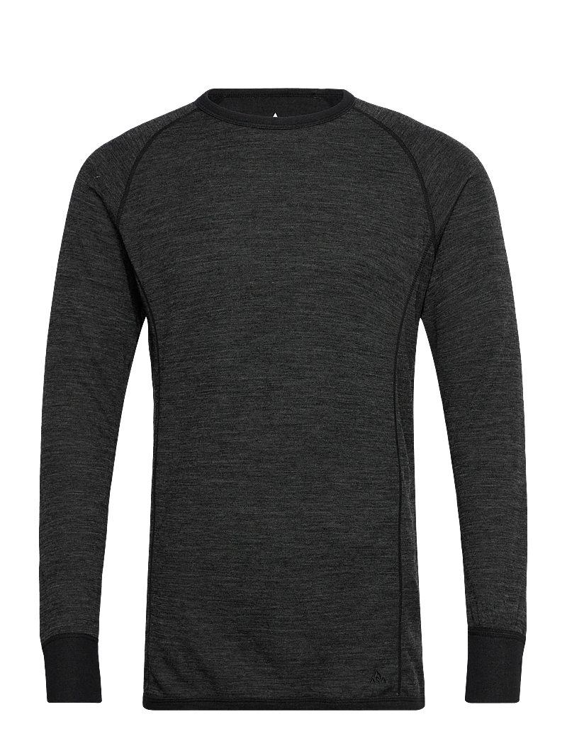 Whistler - Bradley M Merino Wool Baselayer Top - funktionsunterwäsche - oberteile - dark grey melange - 0