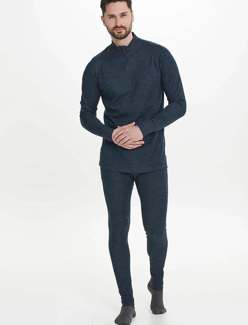 Whistler - Bradley M Merino Wool Pants - underställsbyxor - navy blazer - 4