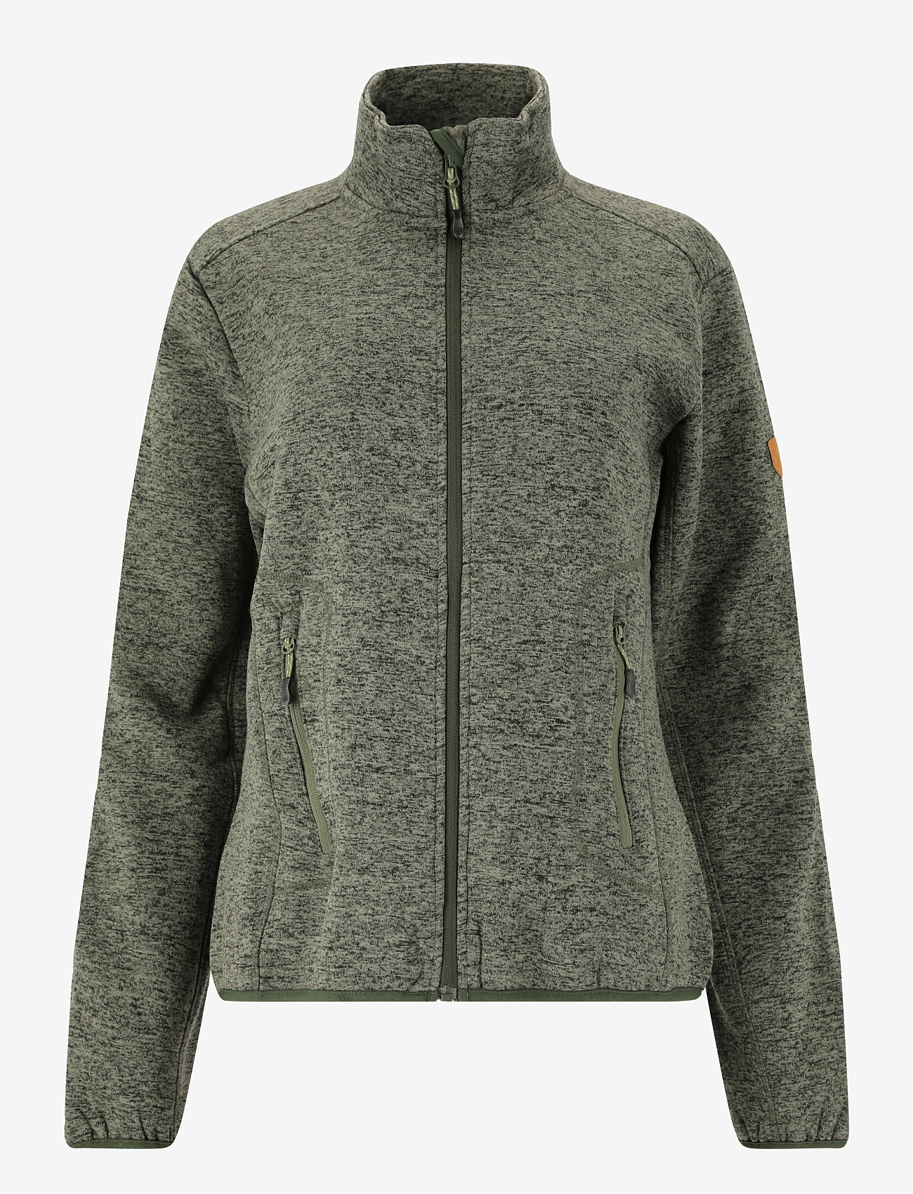 Whistler - Samani W Melange Fleece Jacket - fleece & midlayer - agave green - 1
