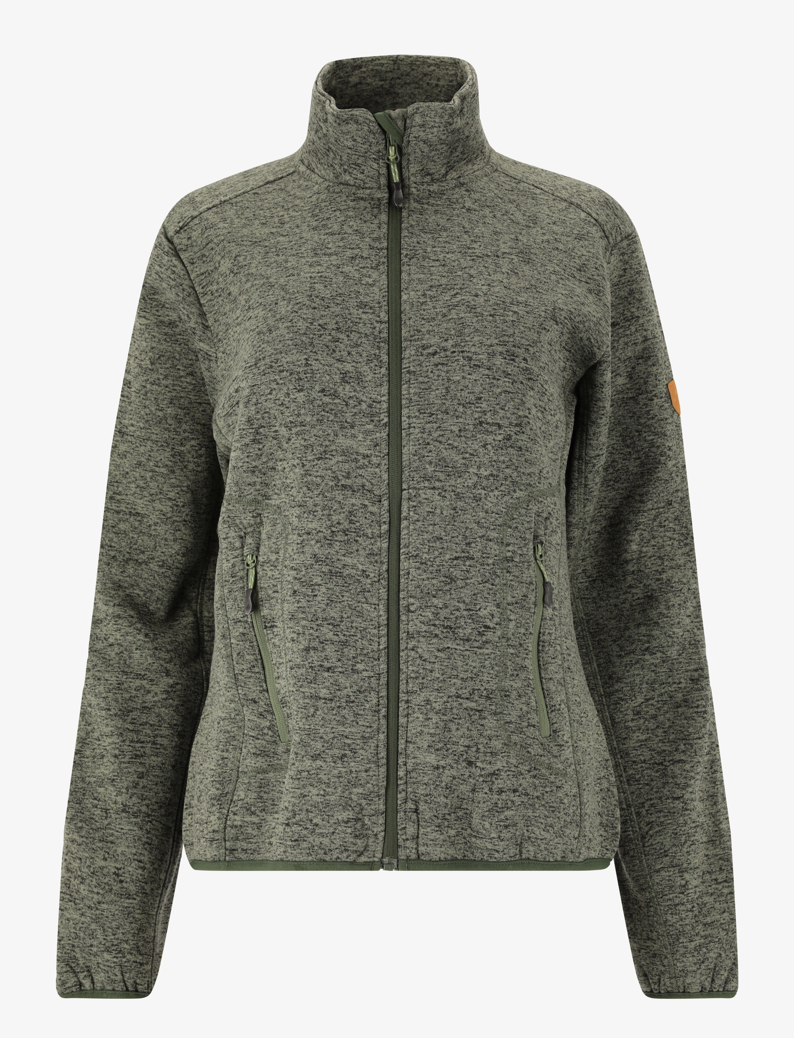Samani W Melange Fleece Jacket - AGAVE GREEN