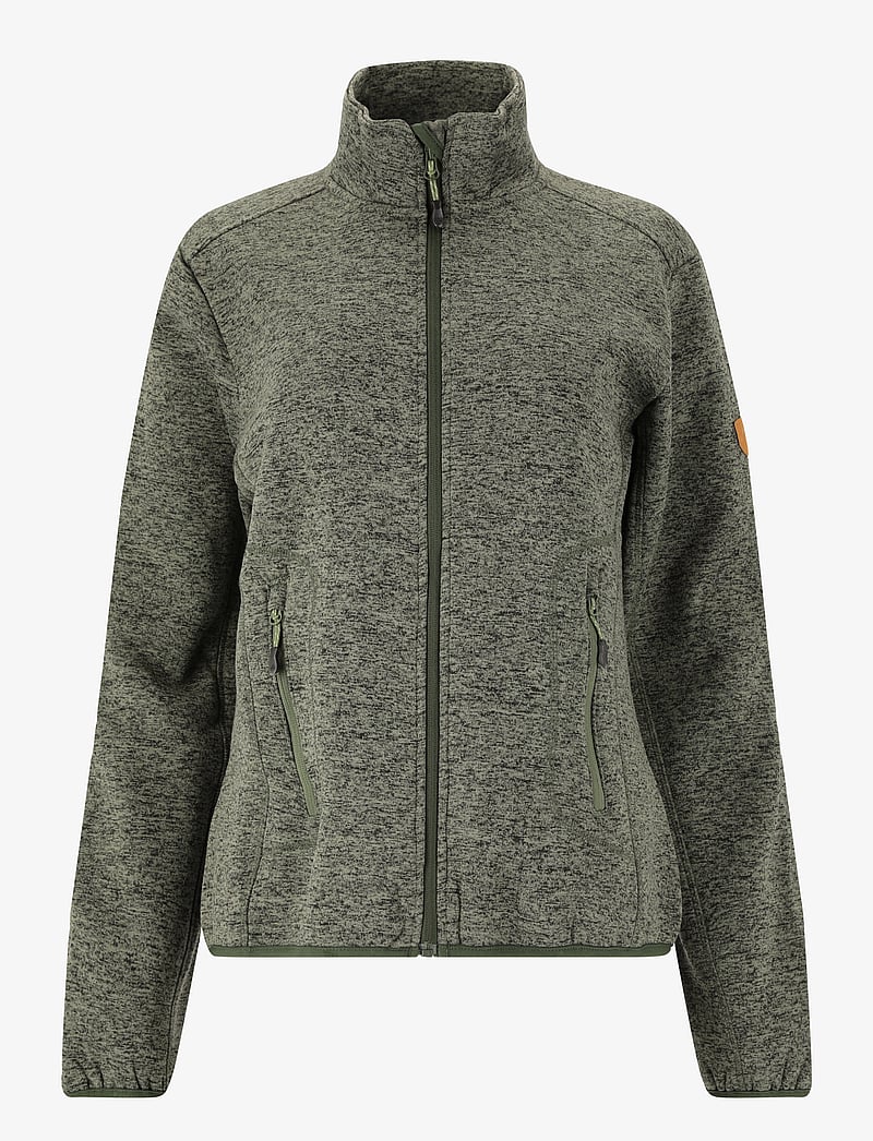 Whistler - Samani W Melange Fleece Jacket - fleece & midlayer - agave green - 1