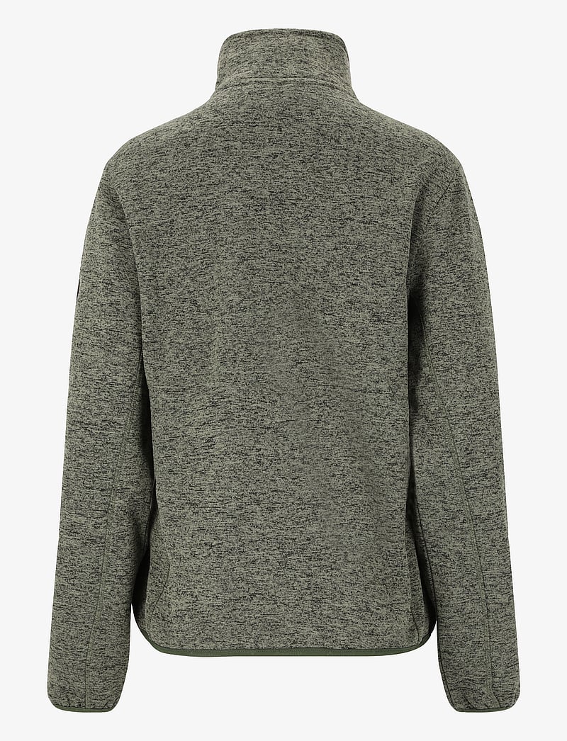 Whistler - Samani W Melange Fleece Jacket - fleece & midlayer - agave green - 2