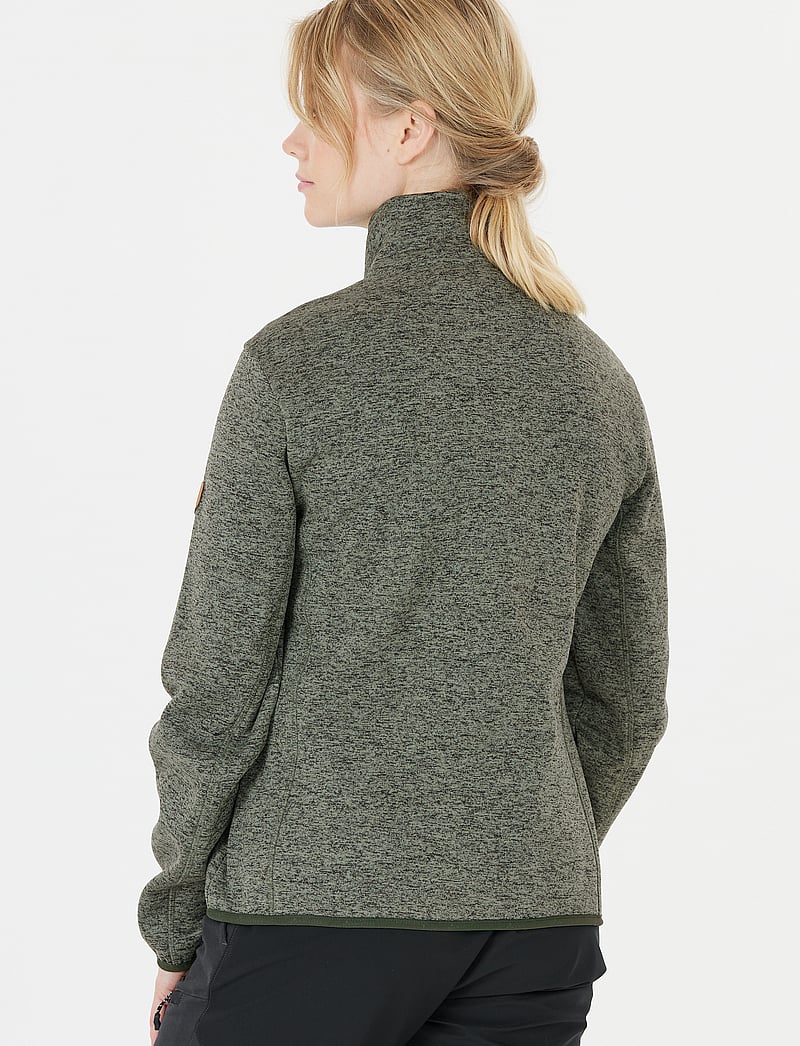 Whistler - Samani W Melange Fleece Jacket - fleece & midlayer - agave green - 4