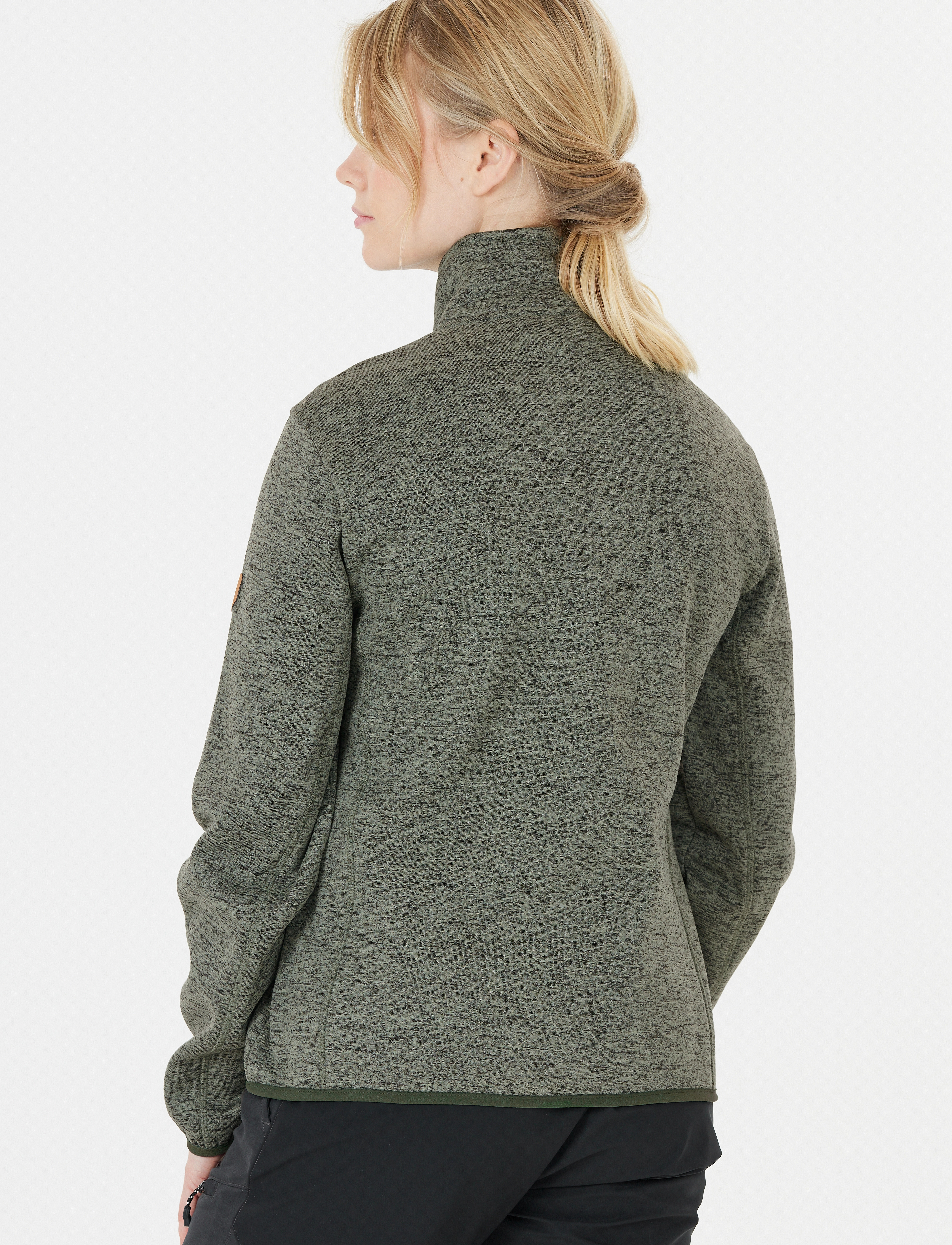 Whistler - Samani W Melange Fleece Jacket - góry - agave green - 4