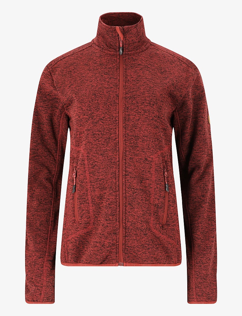 Whistler - Samani W Melange Fleece Jacket - fleece & midlayer - red pear - 1