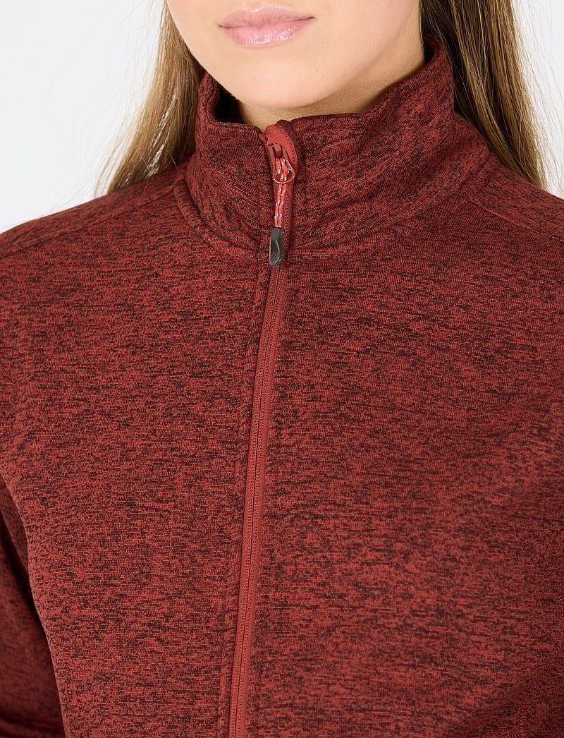 Whistler - Samani W Melange Fleece Jacket - fleece & midlayer - red pear - 3