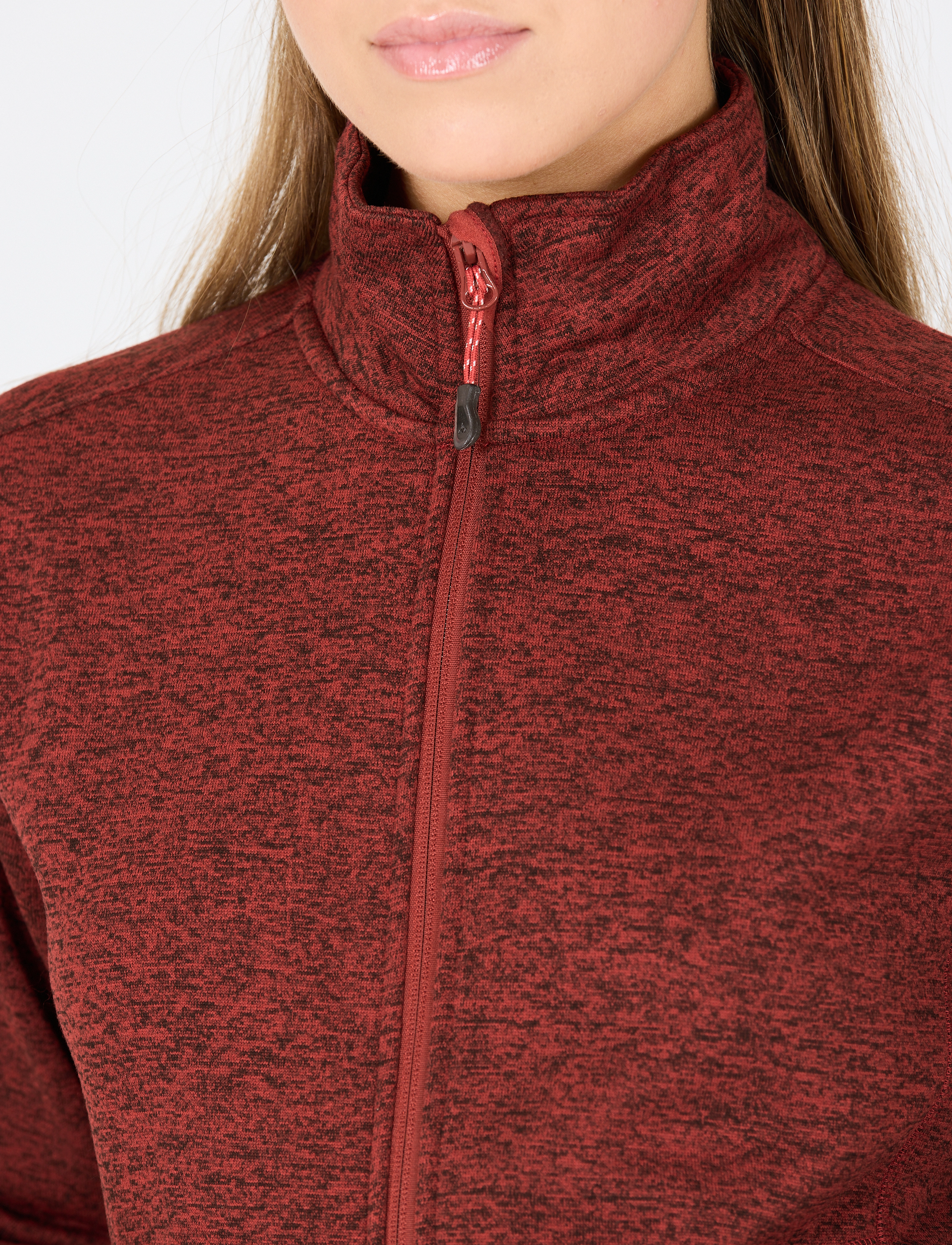 Whistler - Samani W Melange Fleece Jacket - hauts - red pear - 3
