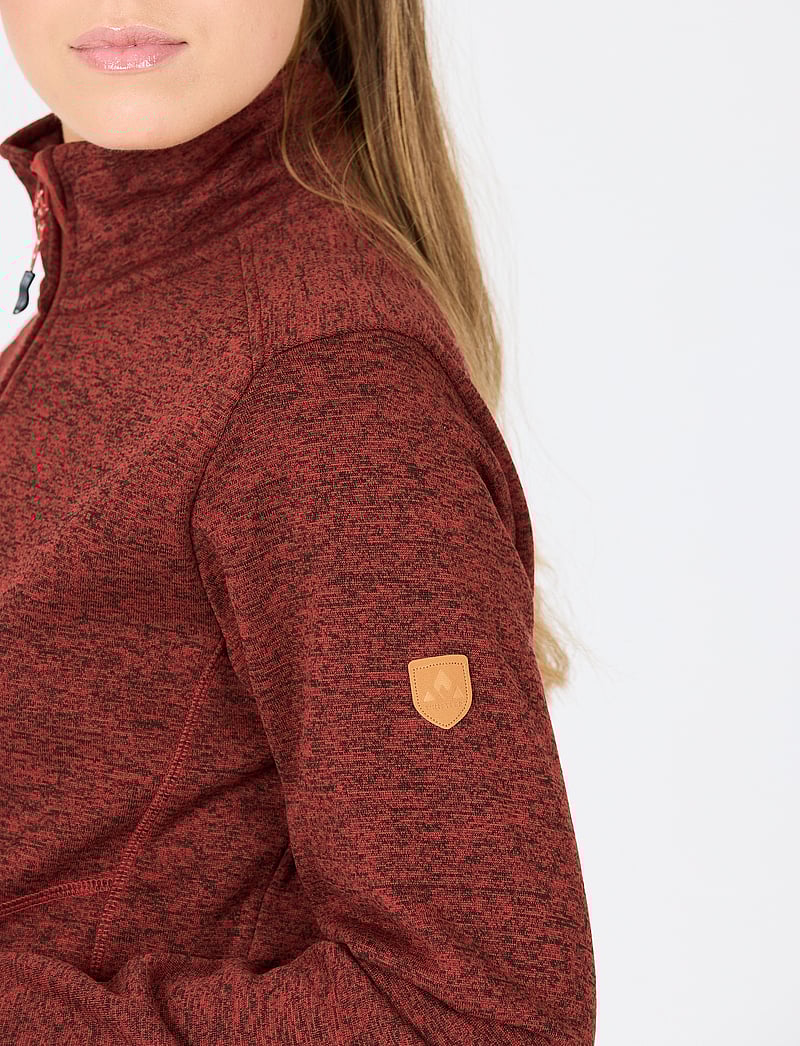 Whistler - Samani W Melange Fleece Jacket - fleece & midlayer - red pear - 5