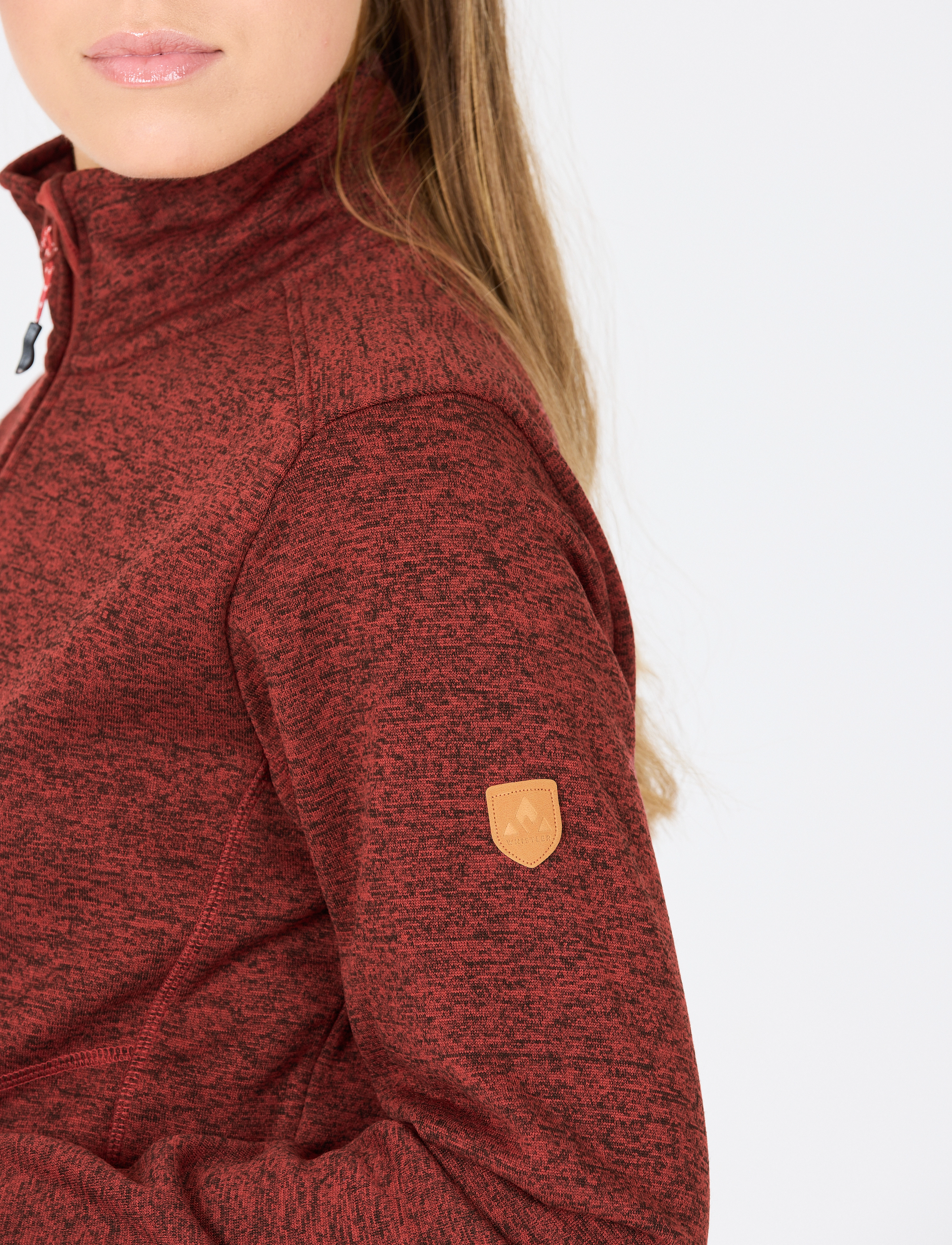 Whistler - Samani W Melange Fleece Jacket - hauts - red pear - 5