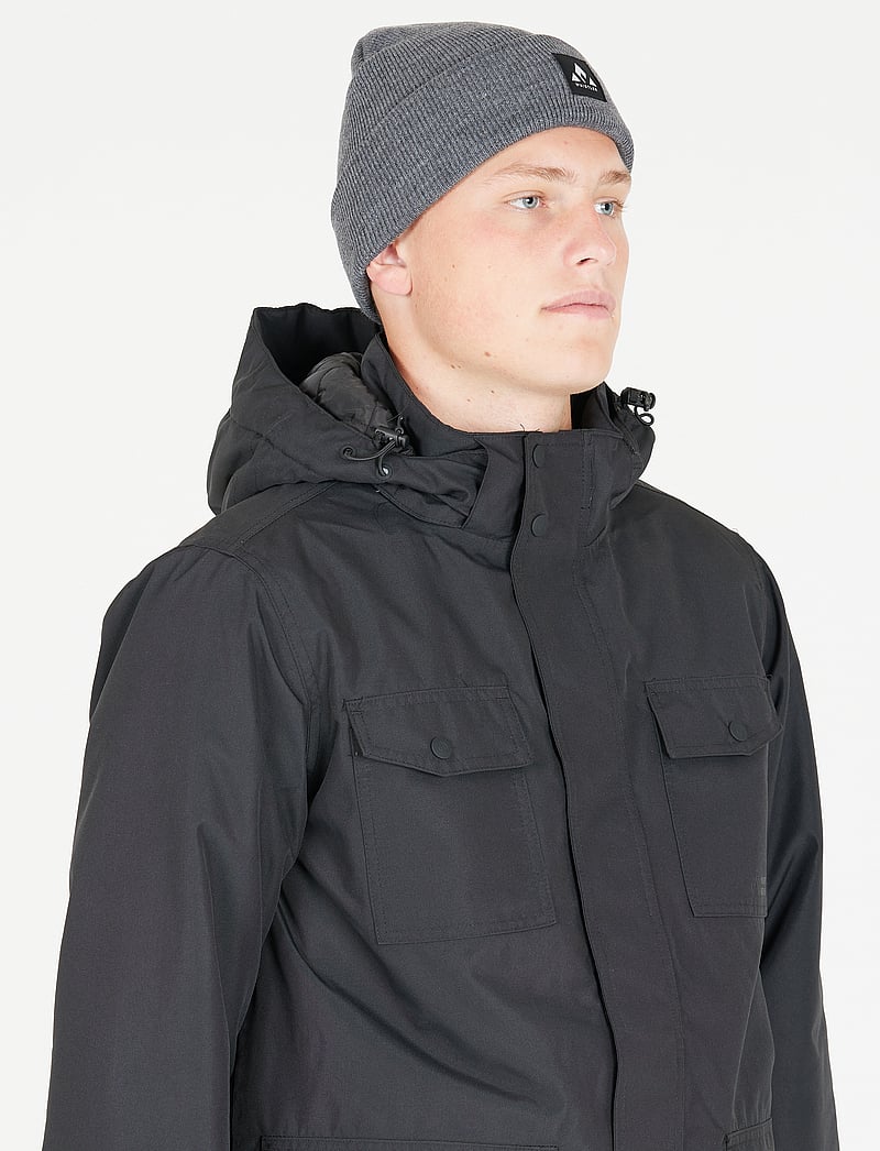 Whistler - Linjoe Melange Hat - mössor - dark grey melange - 0