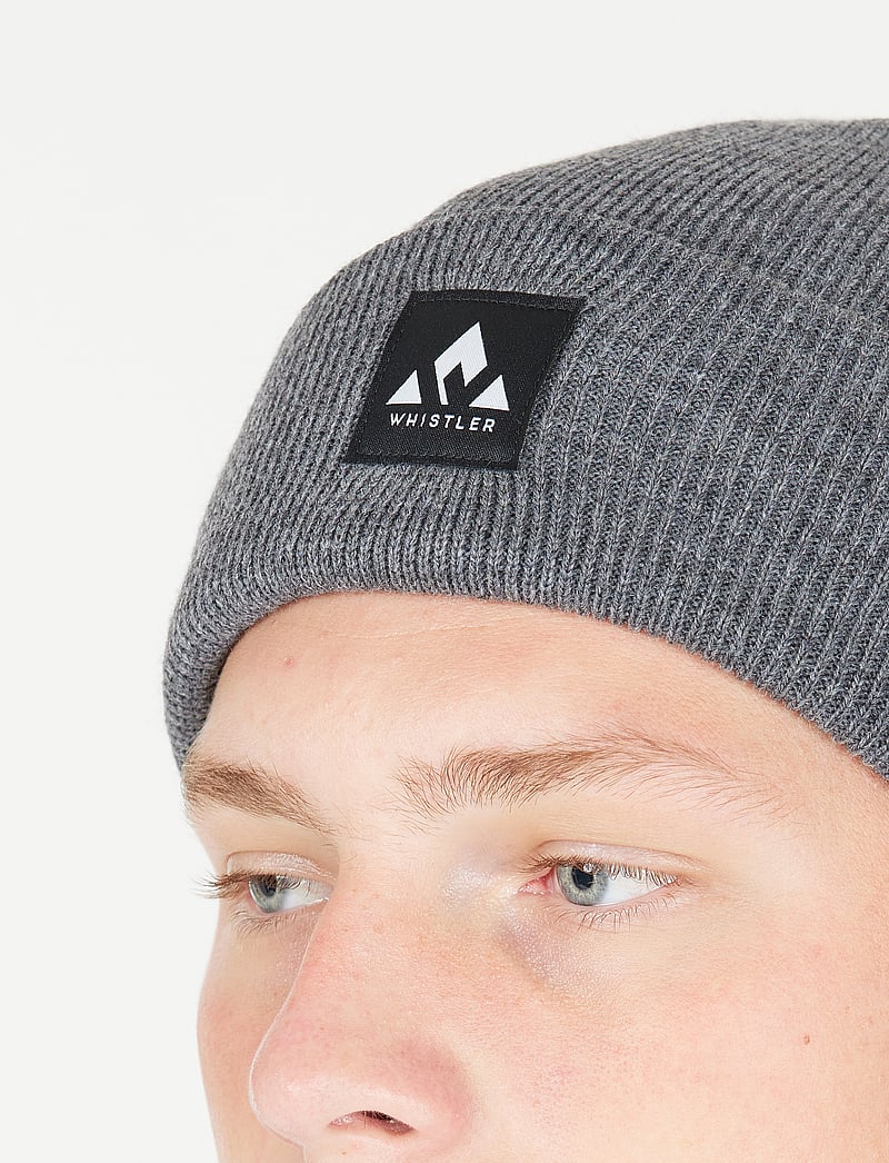 Whistler - Linjoe Melange Hat - mössor - dark grey melange - 5