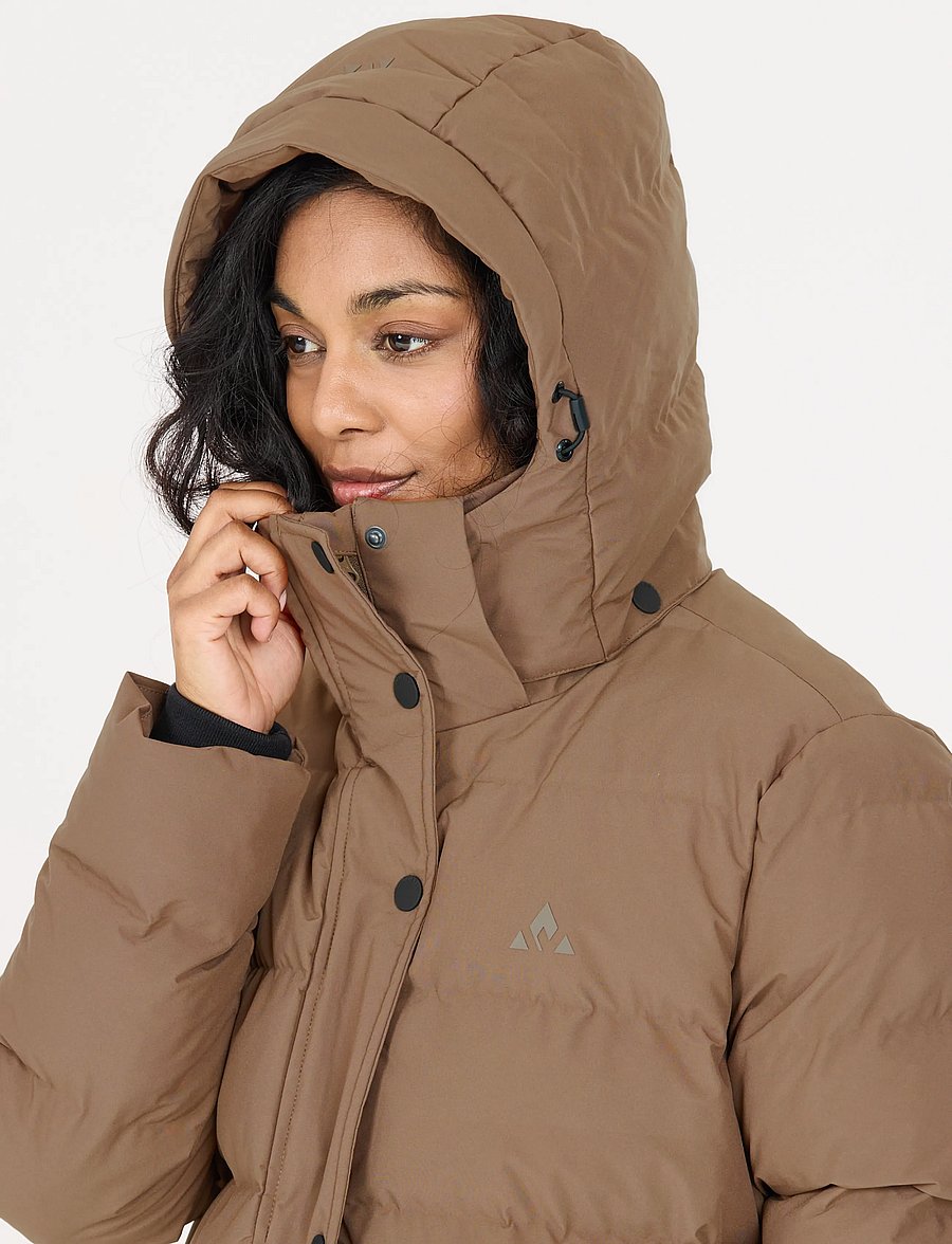 Whistler - Joana W Long Puffer Jacket - dunjackor - chocolate chip - 0