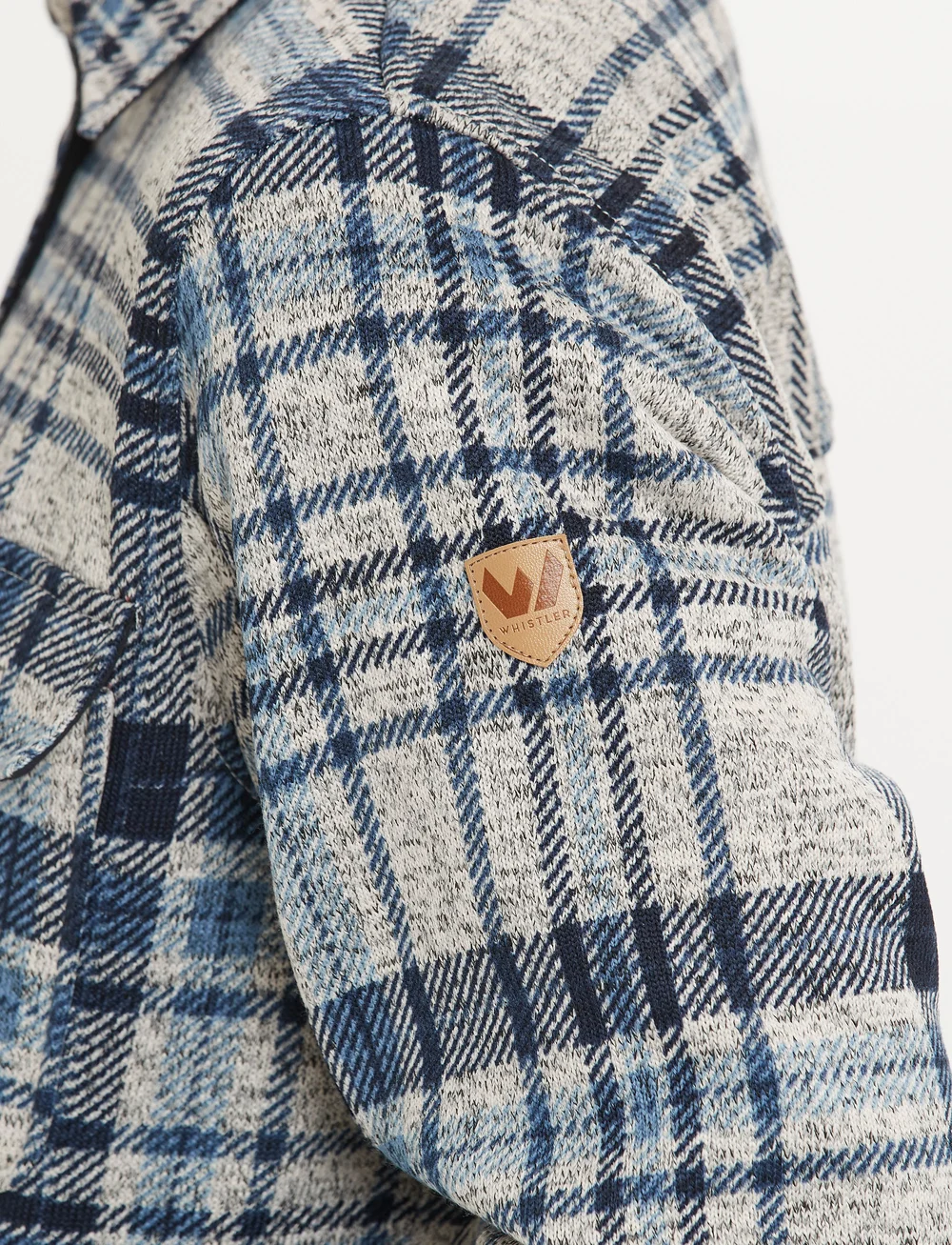 Whistler - Milly W Checked Fleece Shirt - hemden - navy blazer - 4