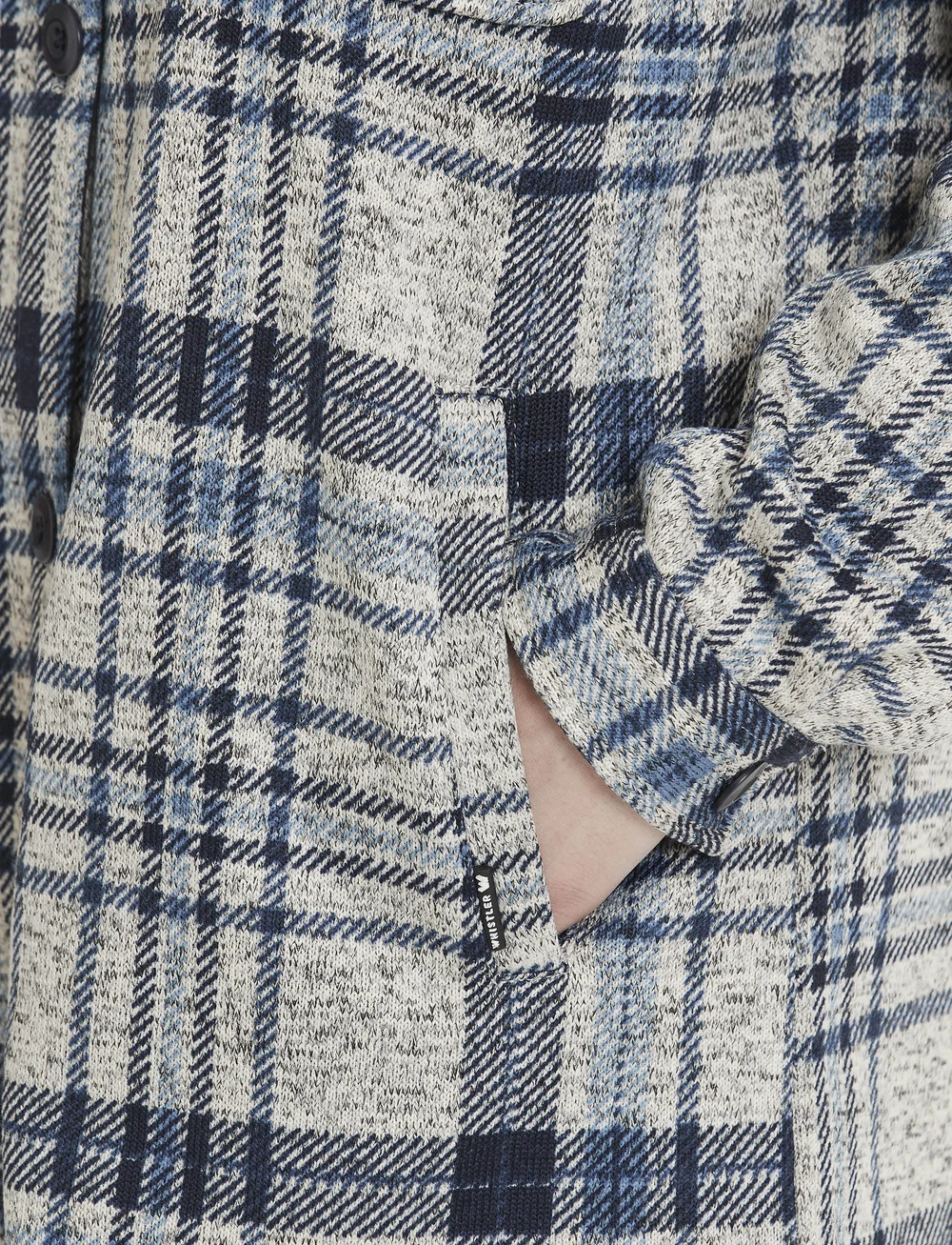 Whistler - Milly W Checked Fleece Shirt - hemden - navy blazer - 5