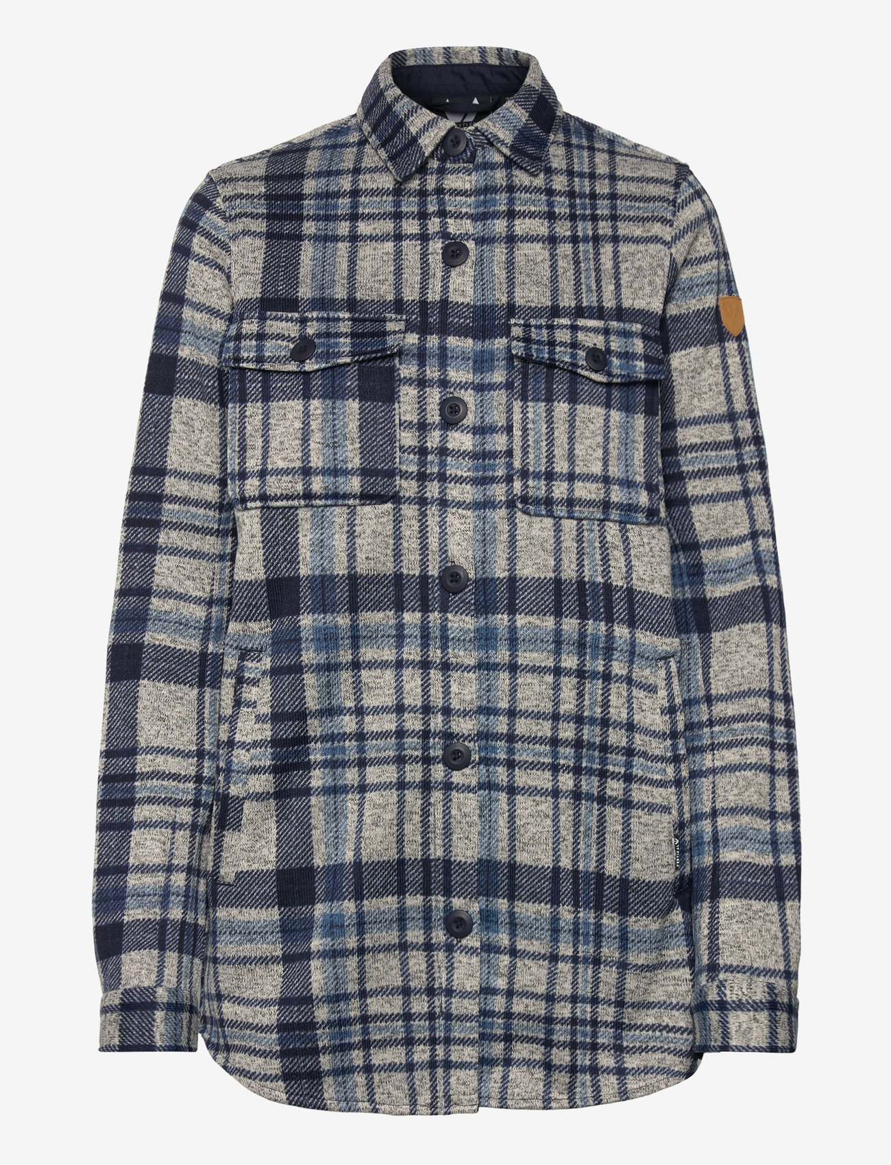 Whistler - Milly W Checked Fleece Shirt - shirts - navy blazer - 1