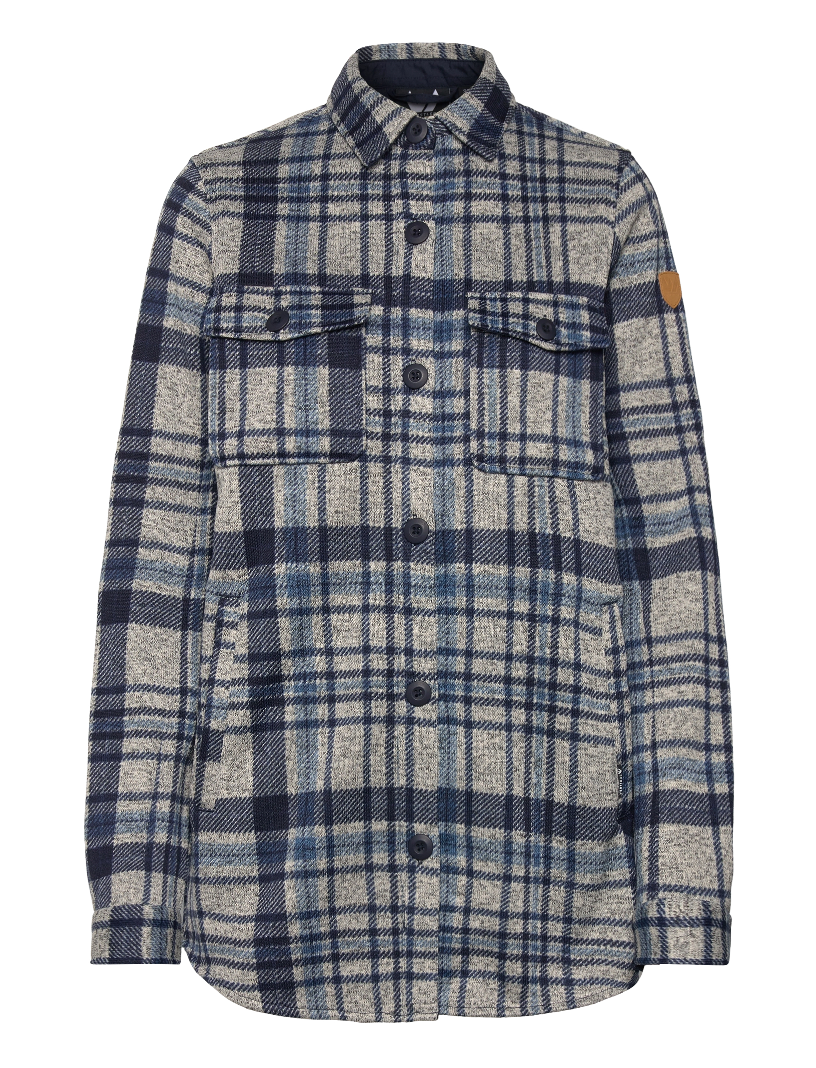 Whistler - Milly W Checked Fleece Shirt - skjortor - navy blazer - 1