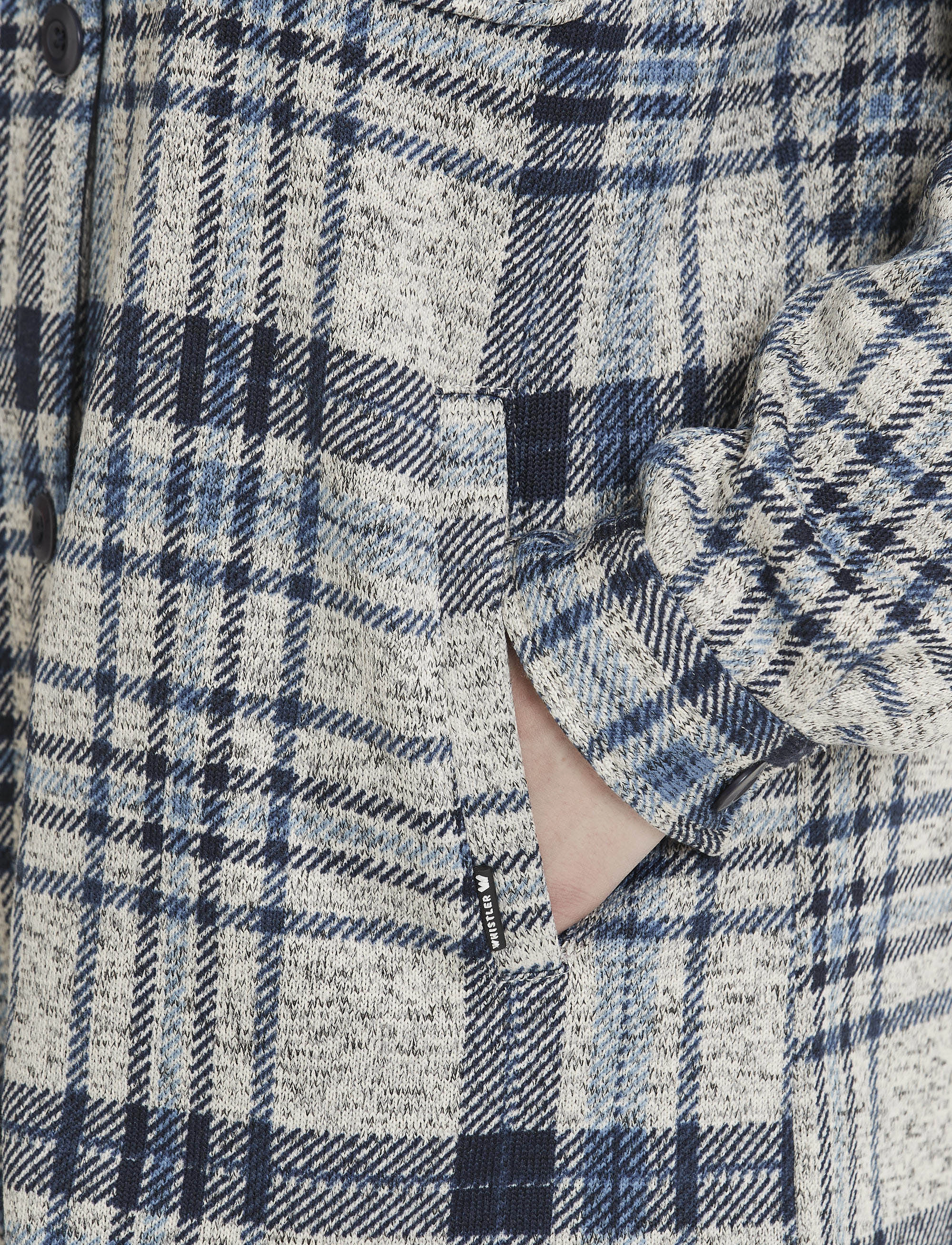 Whistler - Milly W Checked Fleece Shirt - skjortor - navy blazer - 5