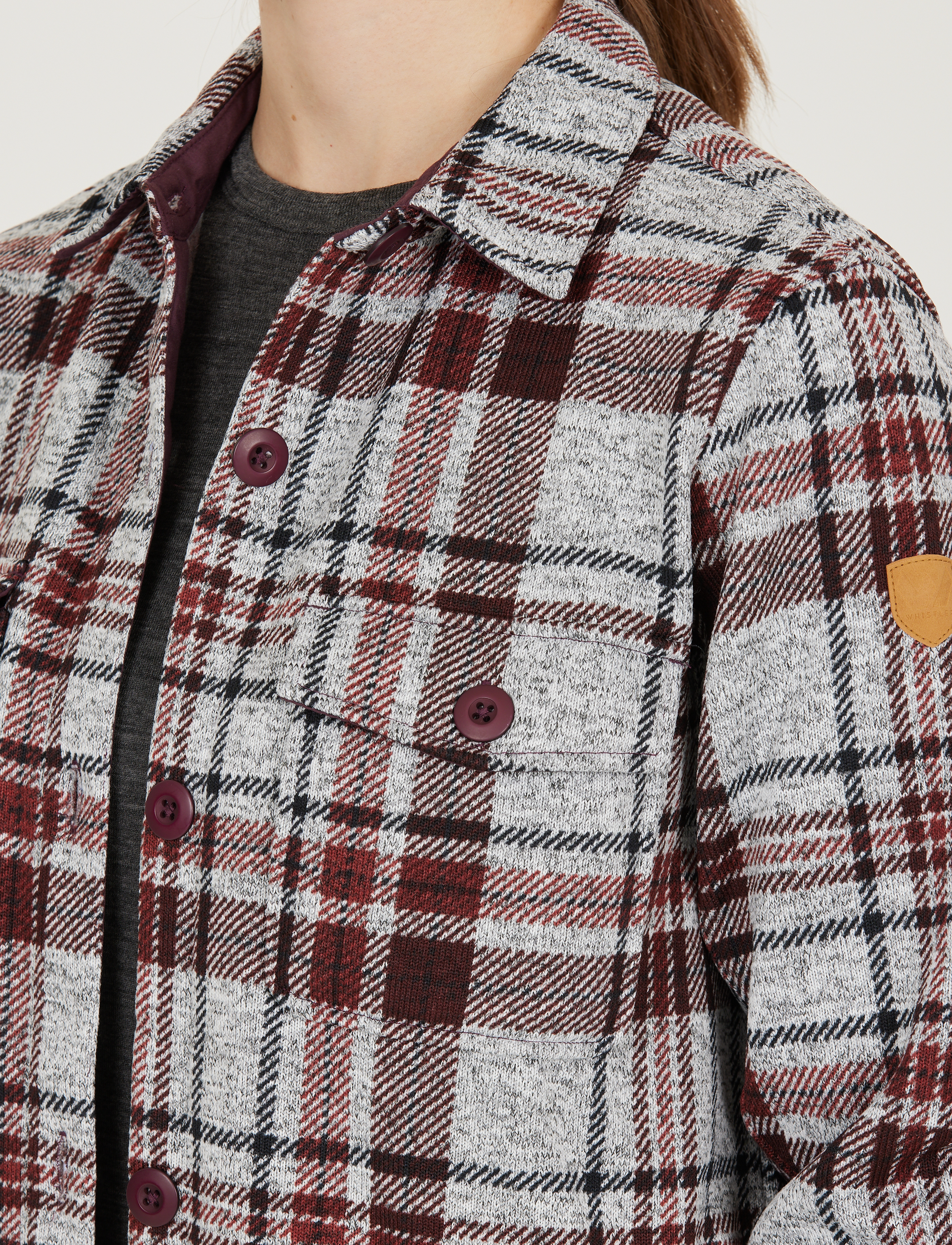 Whistler - Milly W Checked Fleece Shirt - skjorter - sable - 3