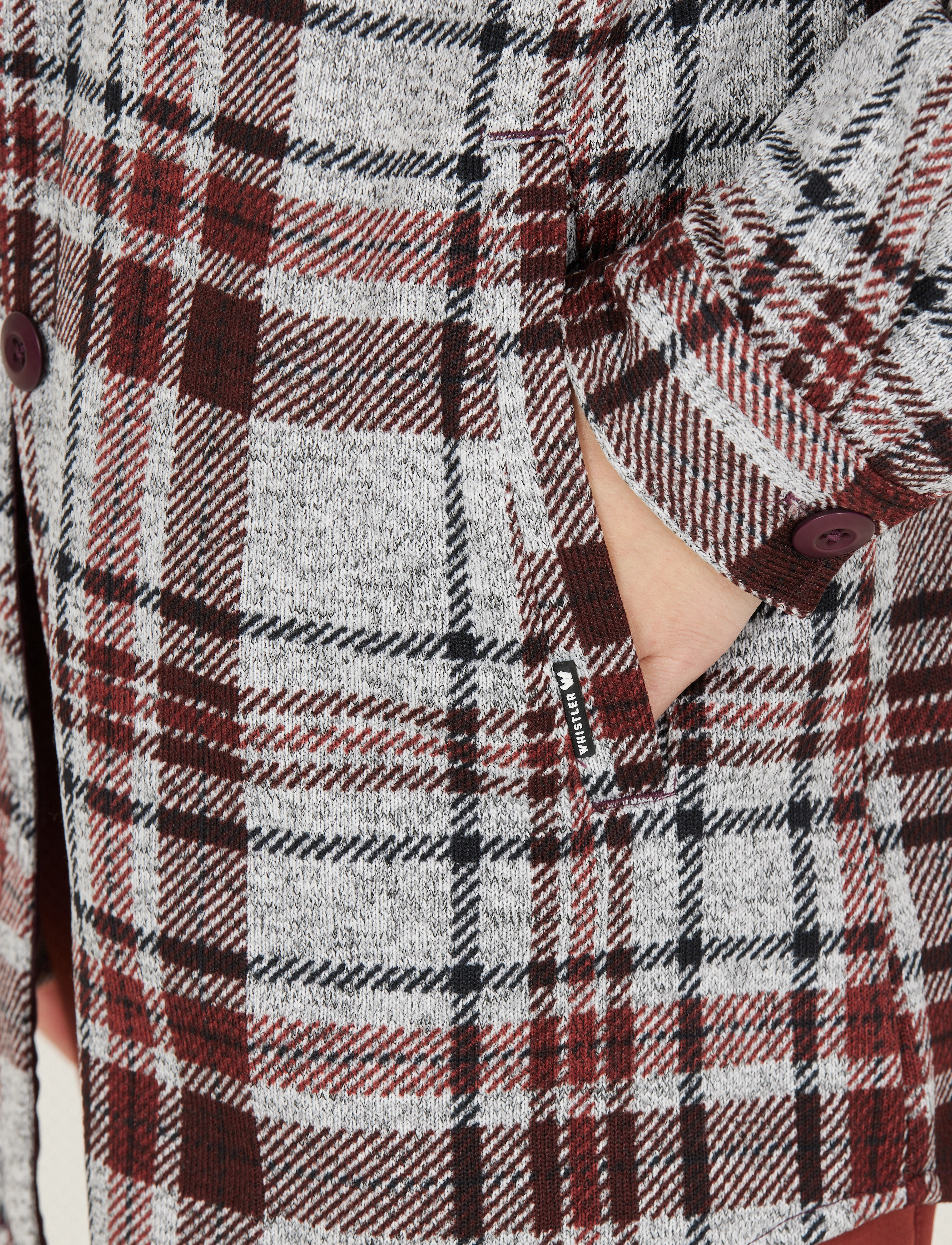 Whistler - Milly W Checked Fleece Shirt - skjorter - sable - 4