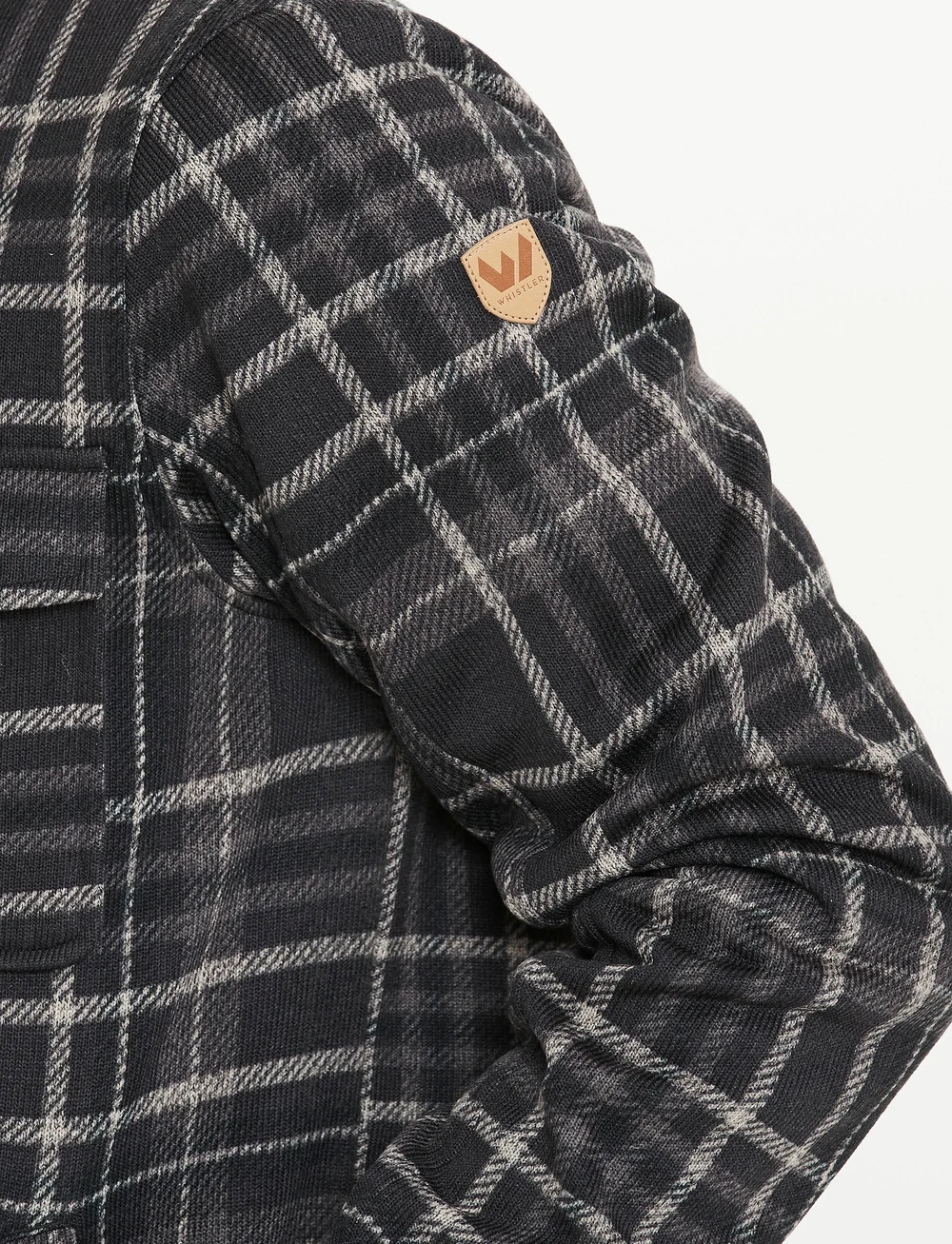 Whistler - Dewey M Checked Fleece Shirt - oberteile & t-shirts - black - 3