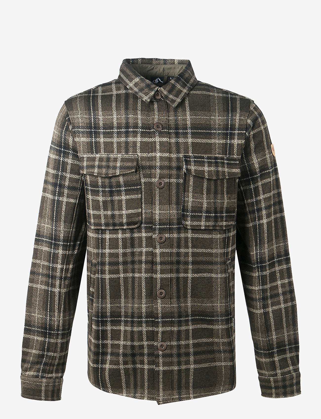 Whistler - Dewey M Checked Fleece Shirt - alussärgid ja t-särgid - forest night - 1